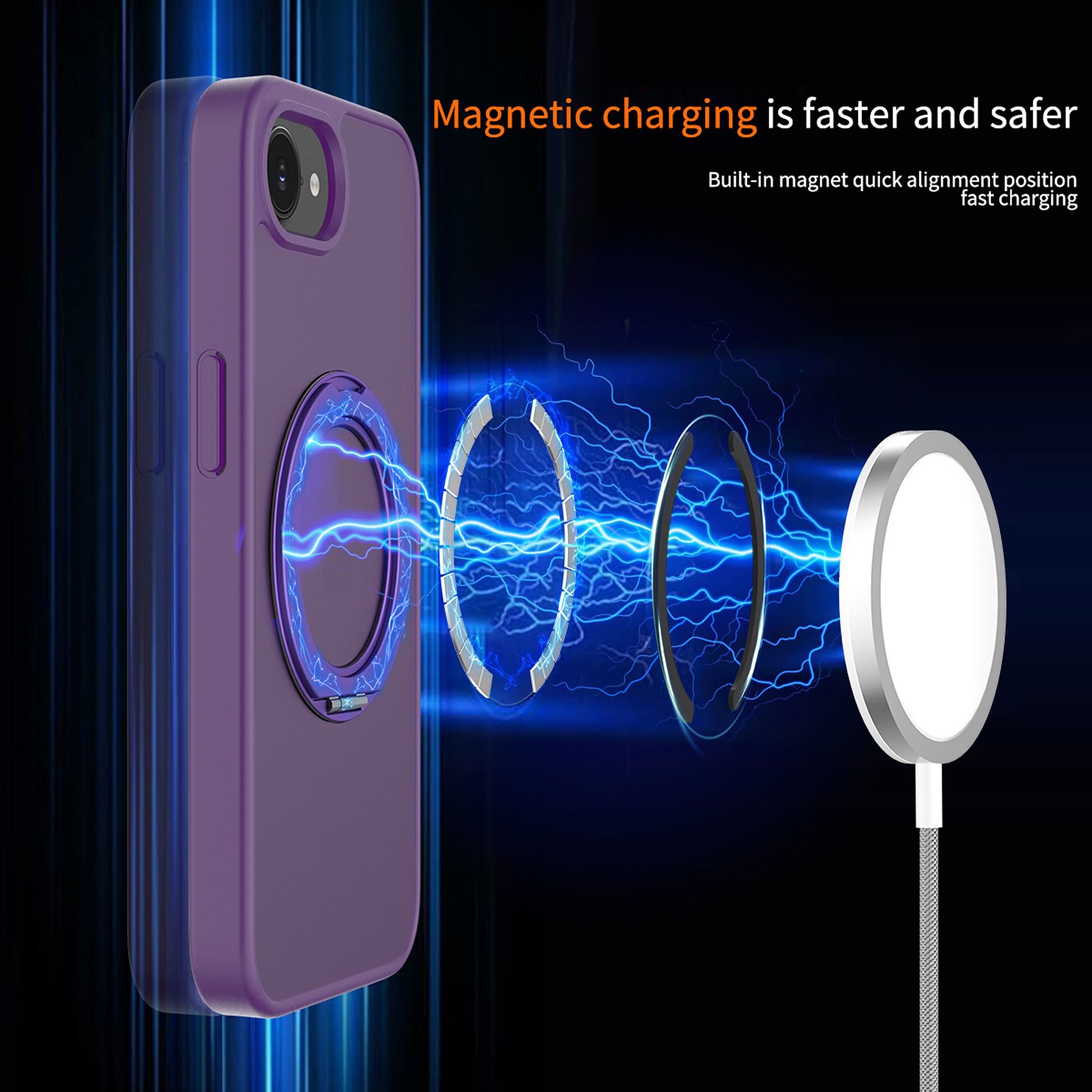 SendaFit Matte Skin-Feel 360° Stand Case for iPhone 16e detail 26