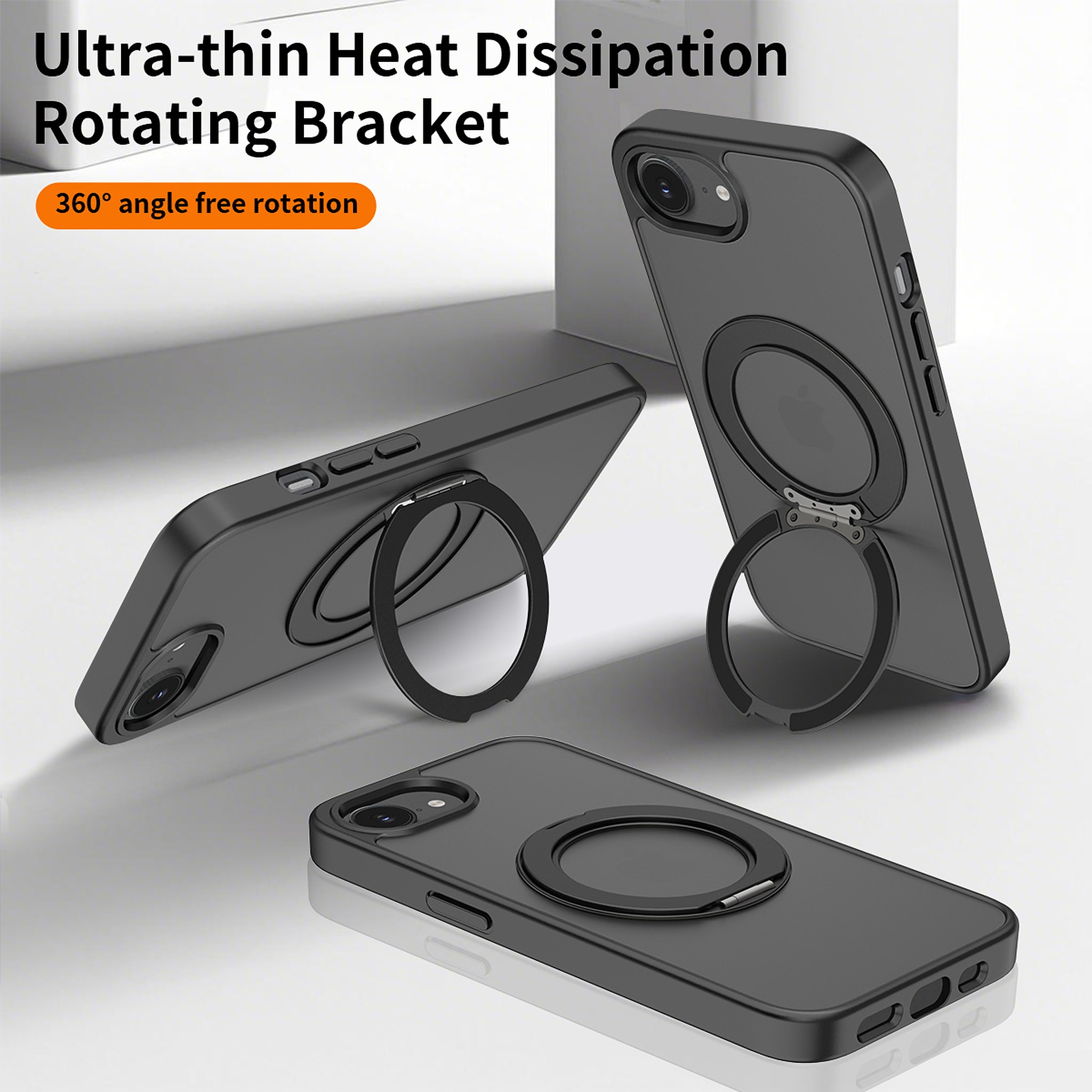 SendaFit Matte Skin-Feel 360° Stand Case for iPhone 16e detail 29