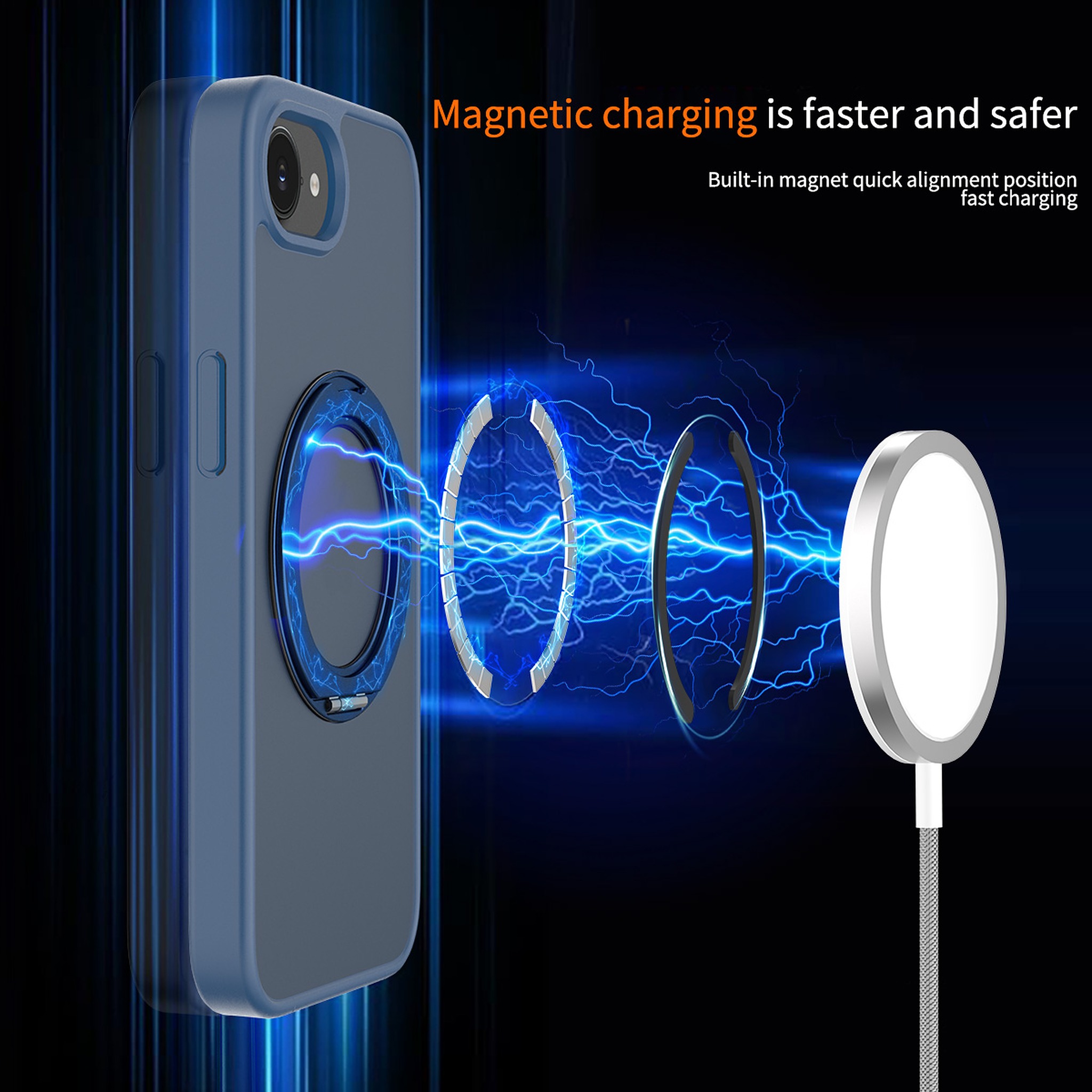 SendaFit Matte Skin-Feel 360° Stand Case for iPhone 16e detail 5