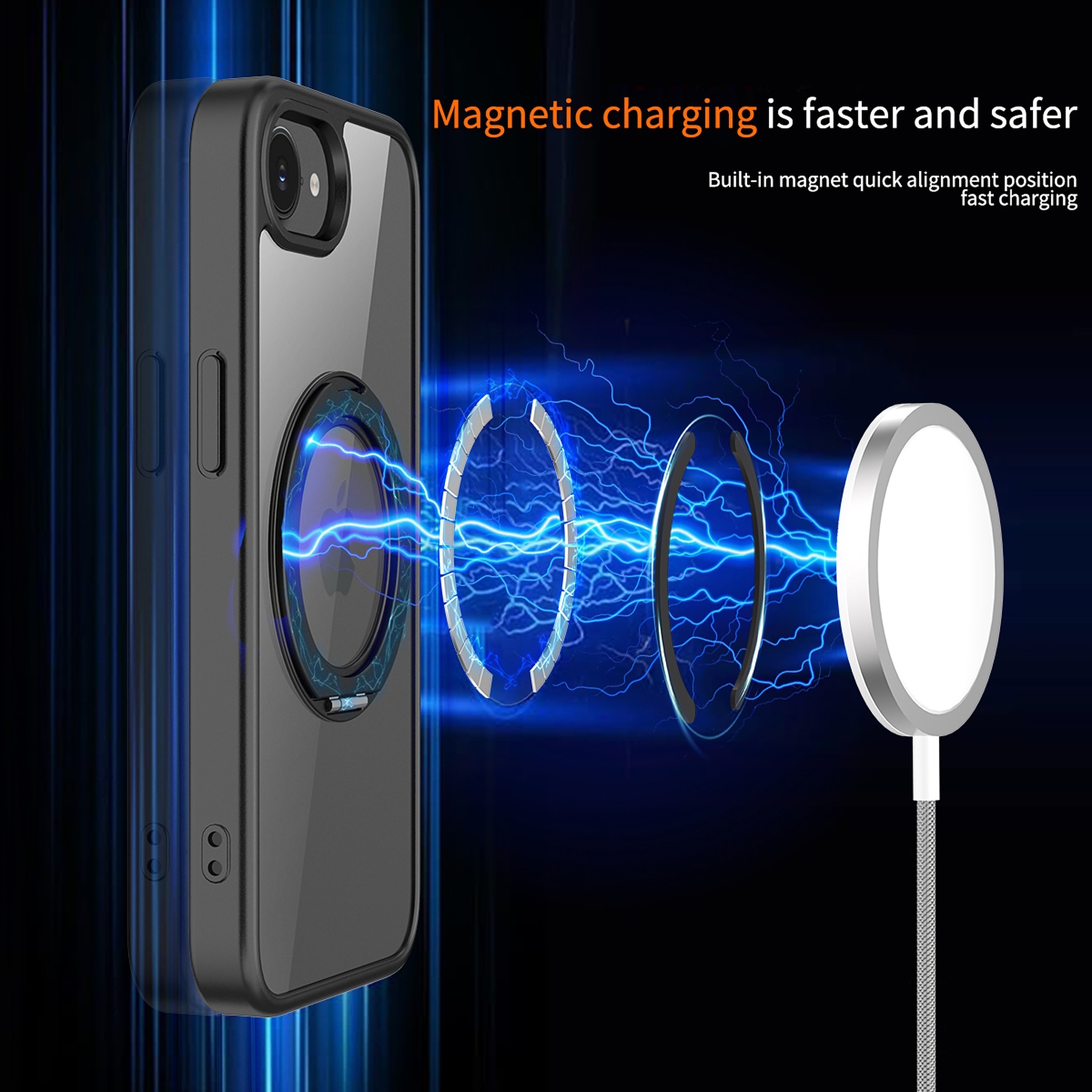 SendaFit Clear 360° Stand Case for iPhone 16e detail 10