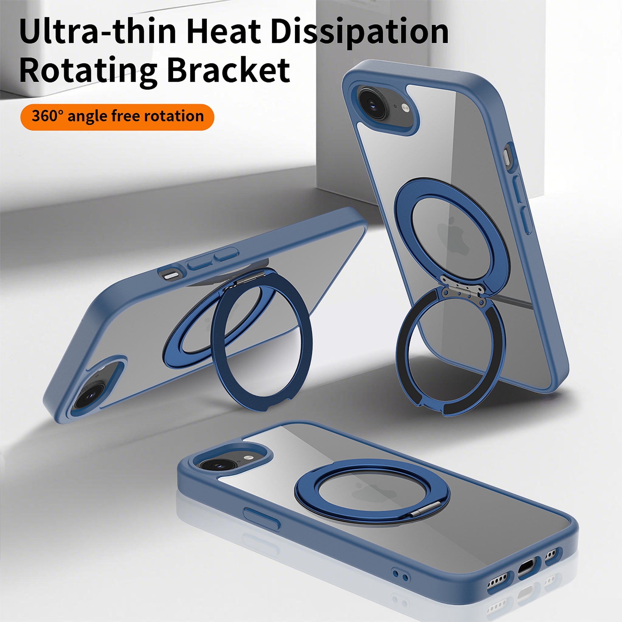 SendaFit Clear 360° Stand Case for iPhone 16e detail 14