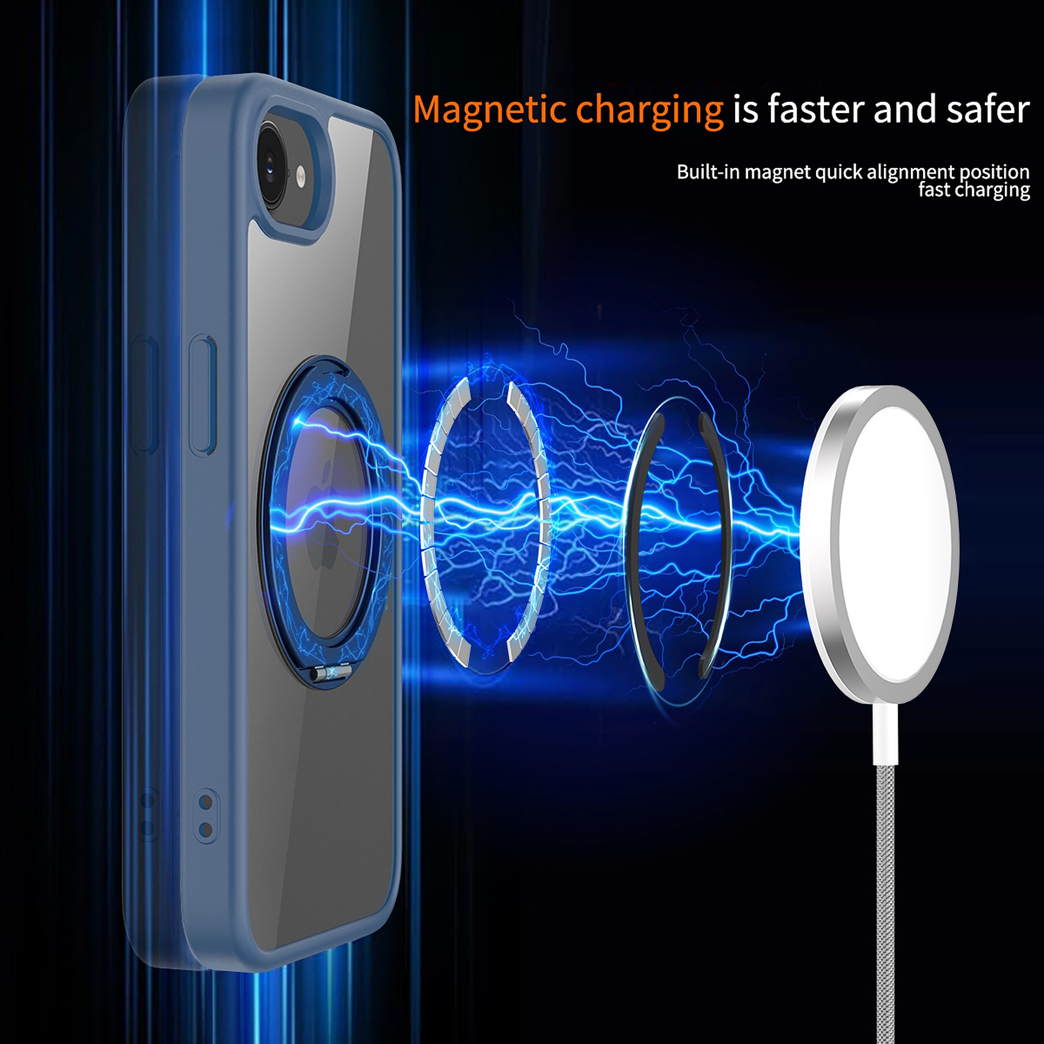 SendaFit Clear 360° Stand Case for iPhone 16e detail 15