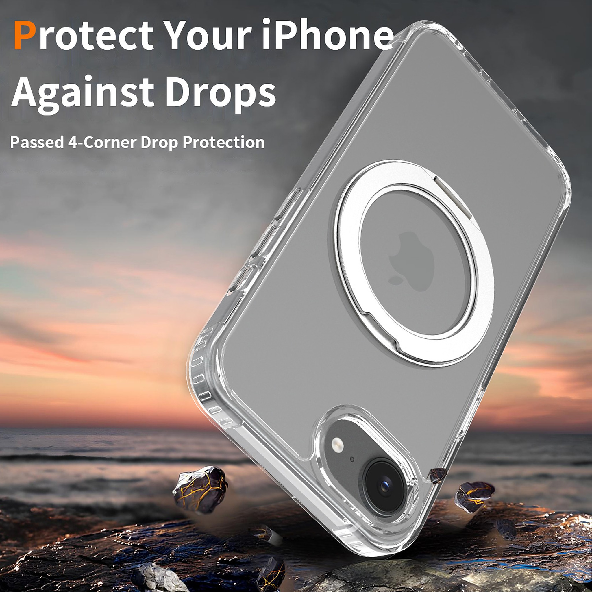 SendaFit Clear 360° Stand Case for iPhone 16e detail 16