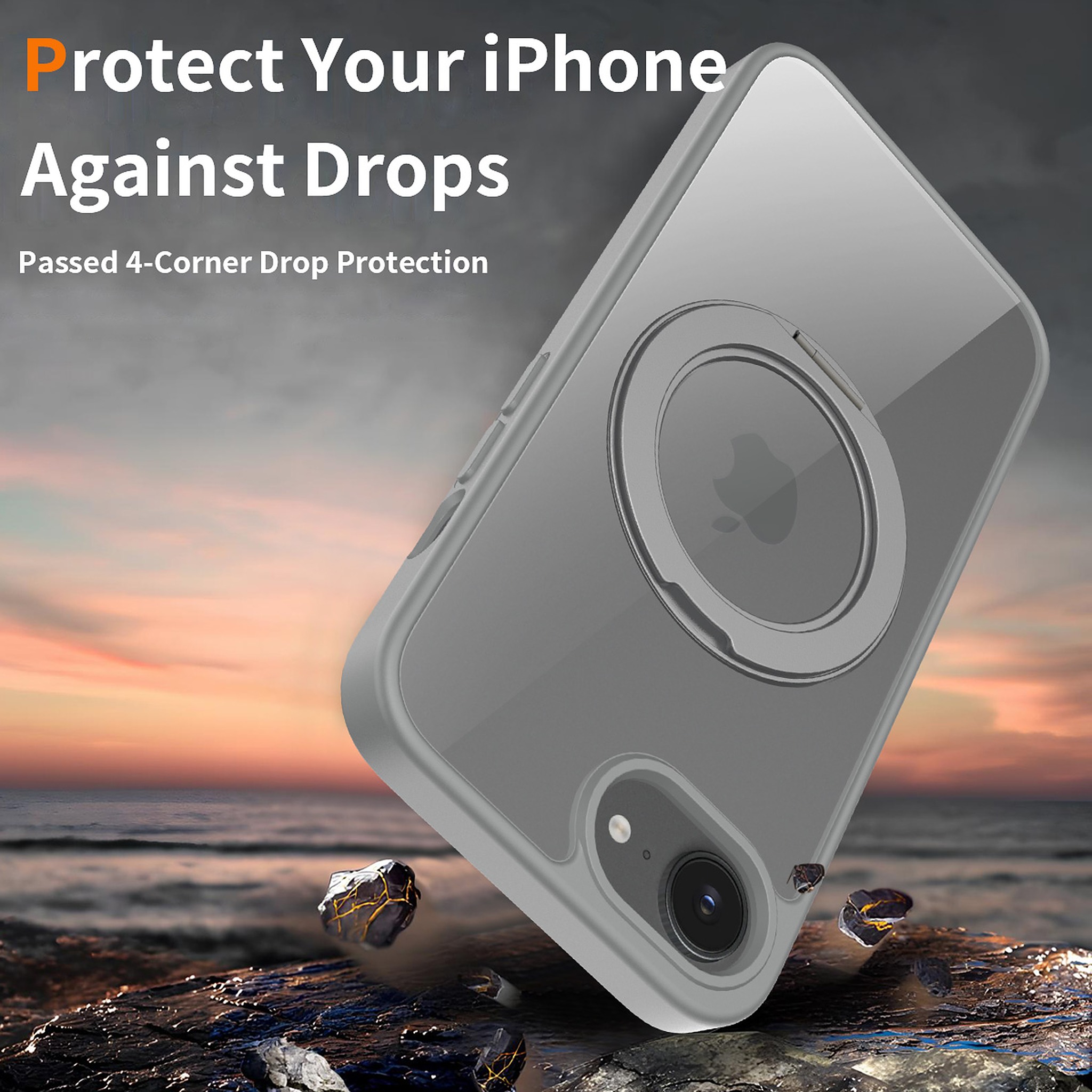 SendaFit Clear 360° Stand Case for iPhone 16e detail 17