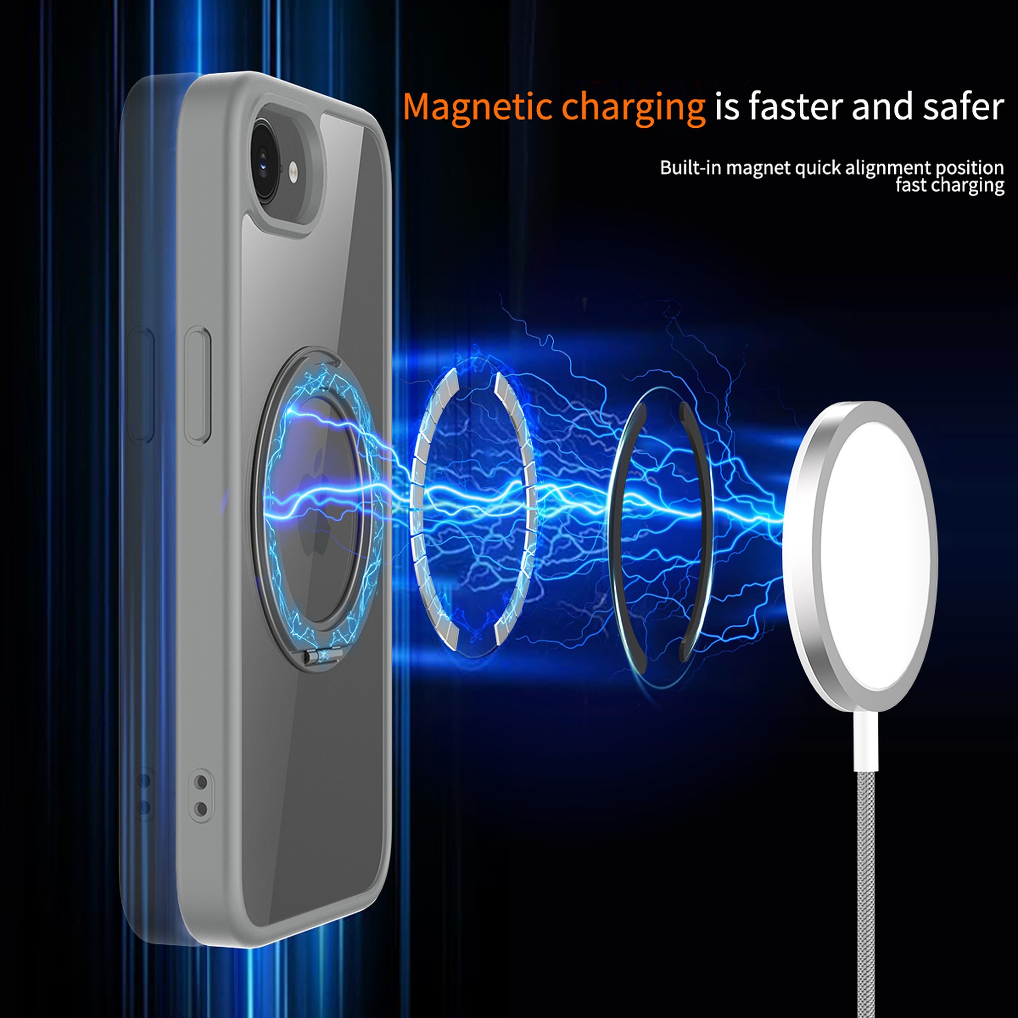 SendaFit Clear 360° Stand Case for iPhone 16e detail 21