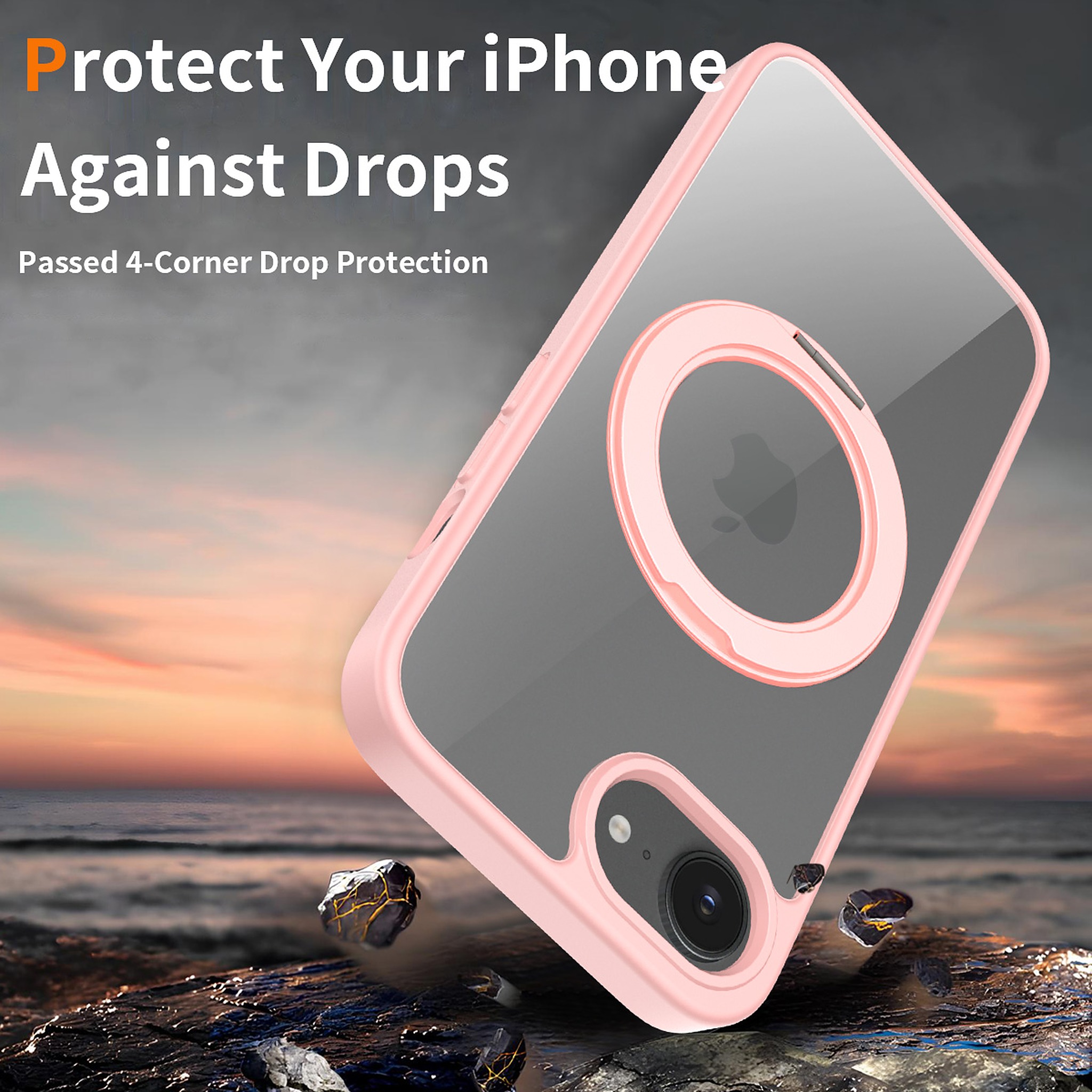 SendaFit Clear 360° Stand Case for iPhone 16e detail 23