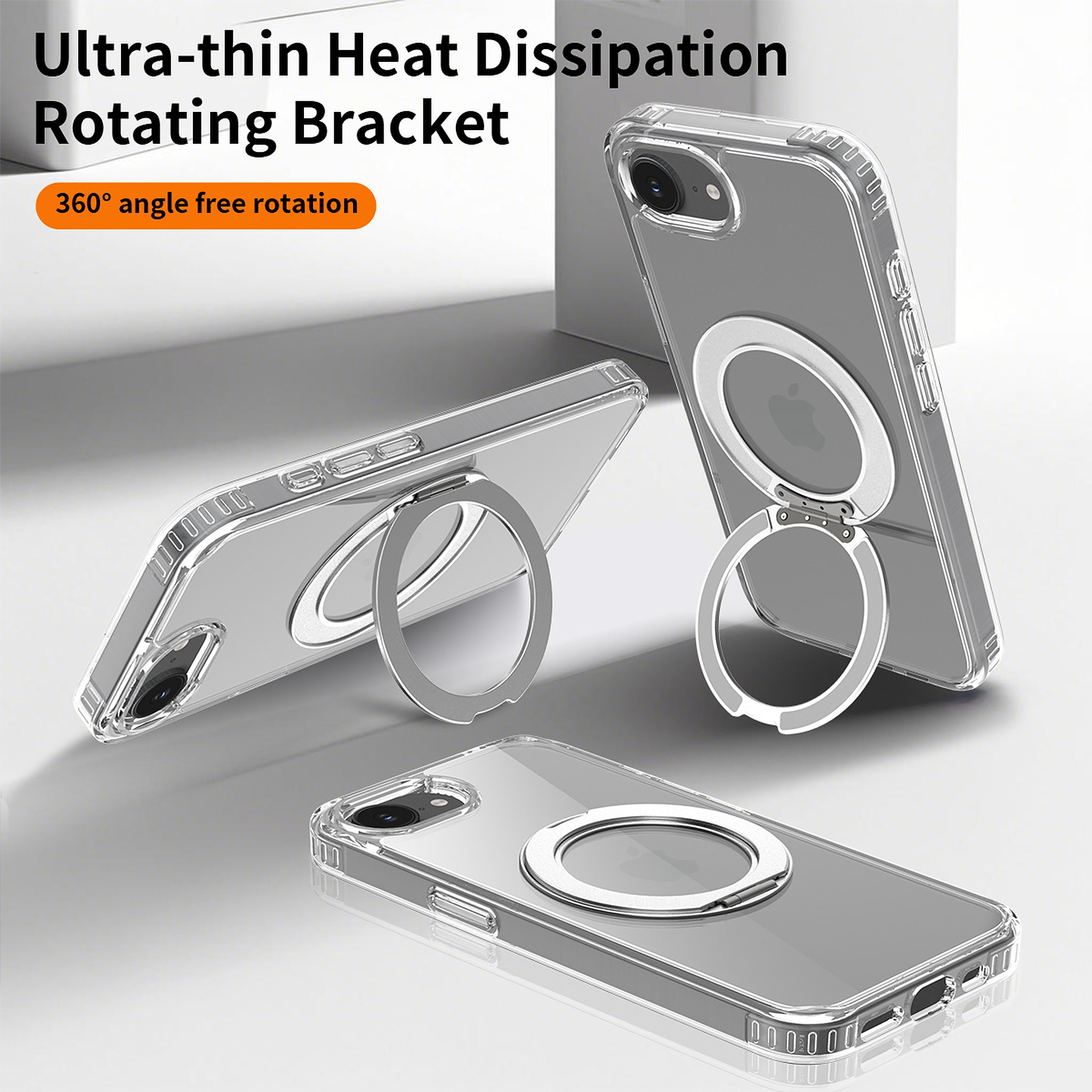 SendaFit Clear 360° Stand Case for iPhone 16e detail 29