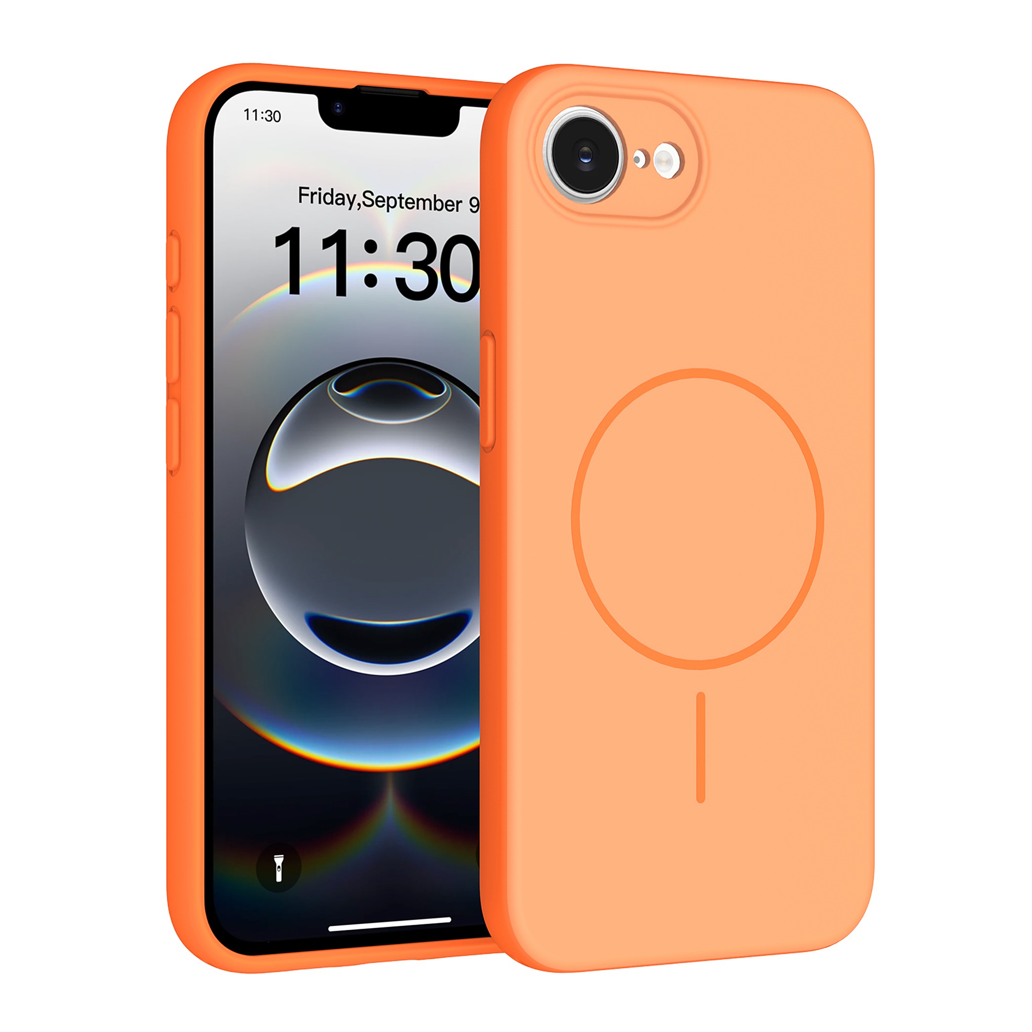 SendaFit Skin-Feel Two-in-One MagSafe Case for iPhone 16e (003 Batch) - Orange