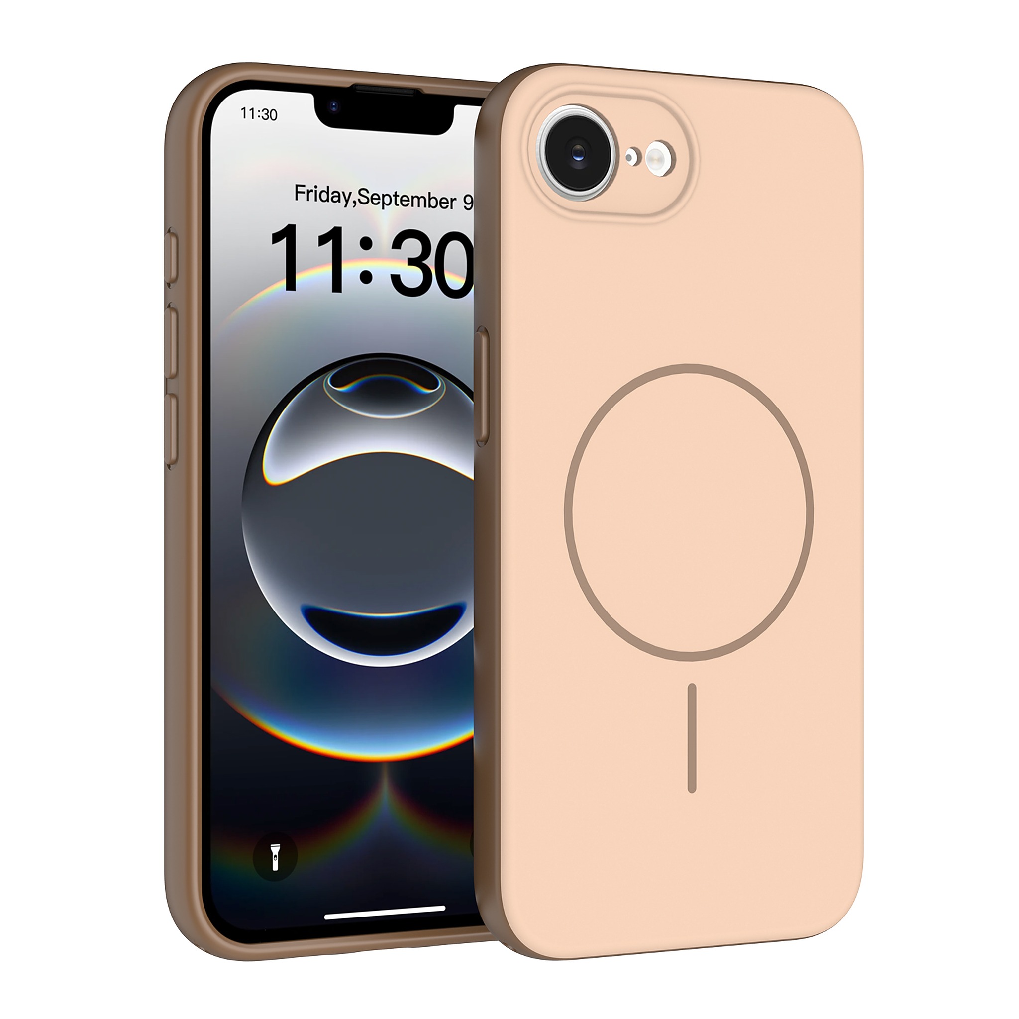 SendaFit Skin-Feel Two-in-One MagSafe Case for iPhone 16e (003 Batch) - Light Brown