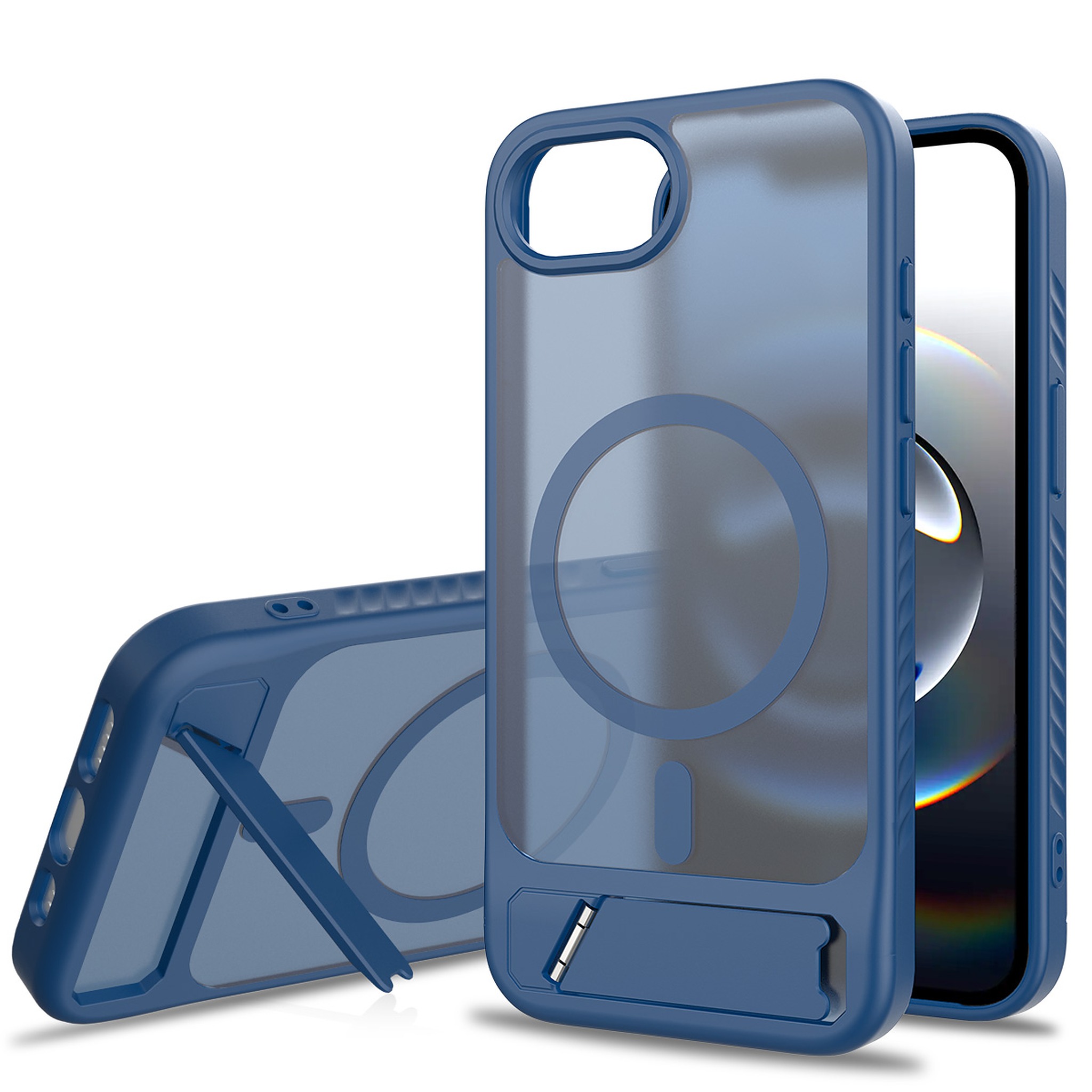 SendaFit Matte 45° Kickstand MagSafe Case for iPhone 16e - Royal Blue