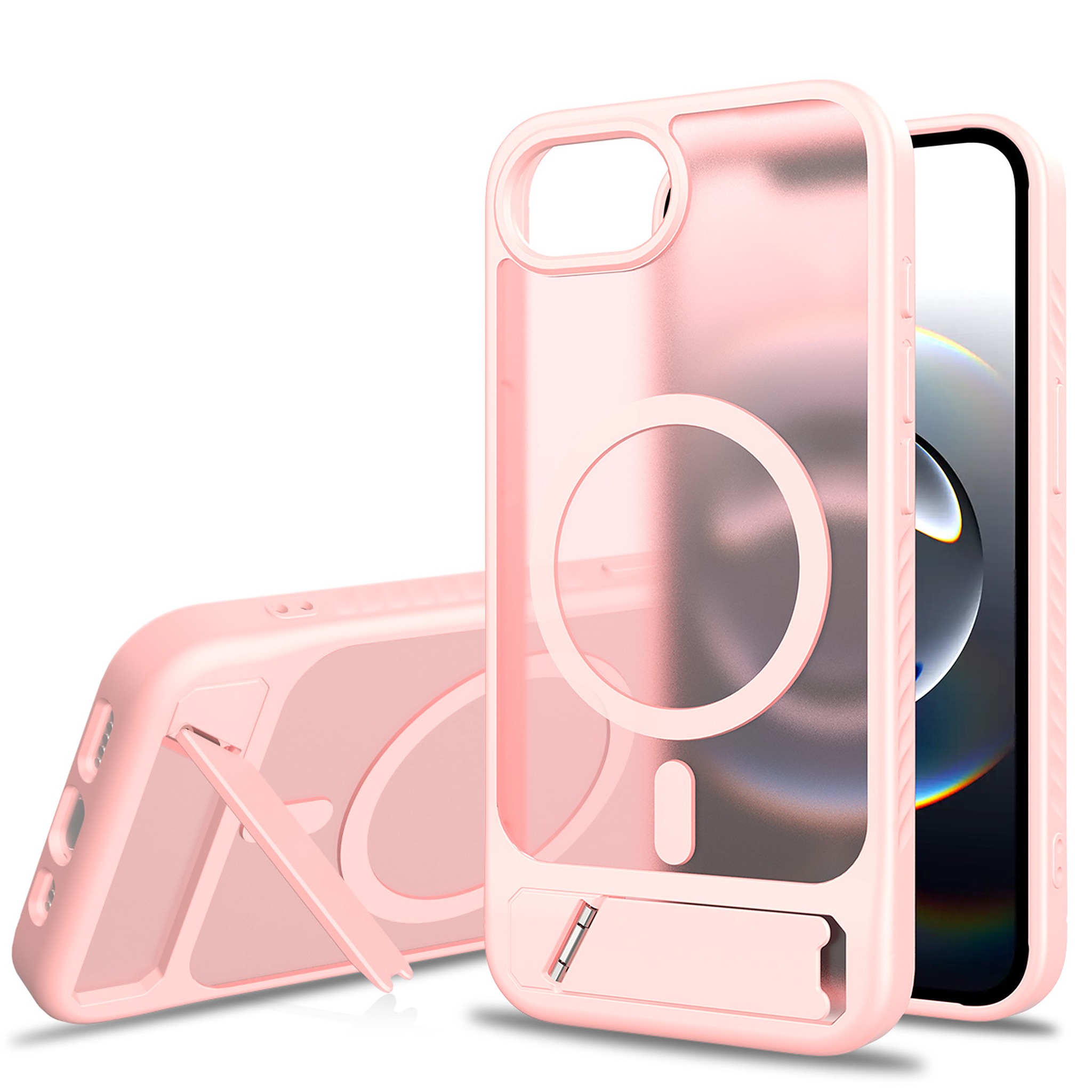 SendaFit Matte 45° Kickstand MagSafe Case for iPhone 16e - Light Pink