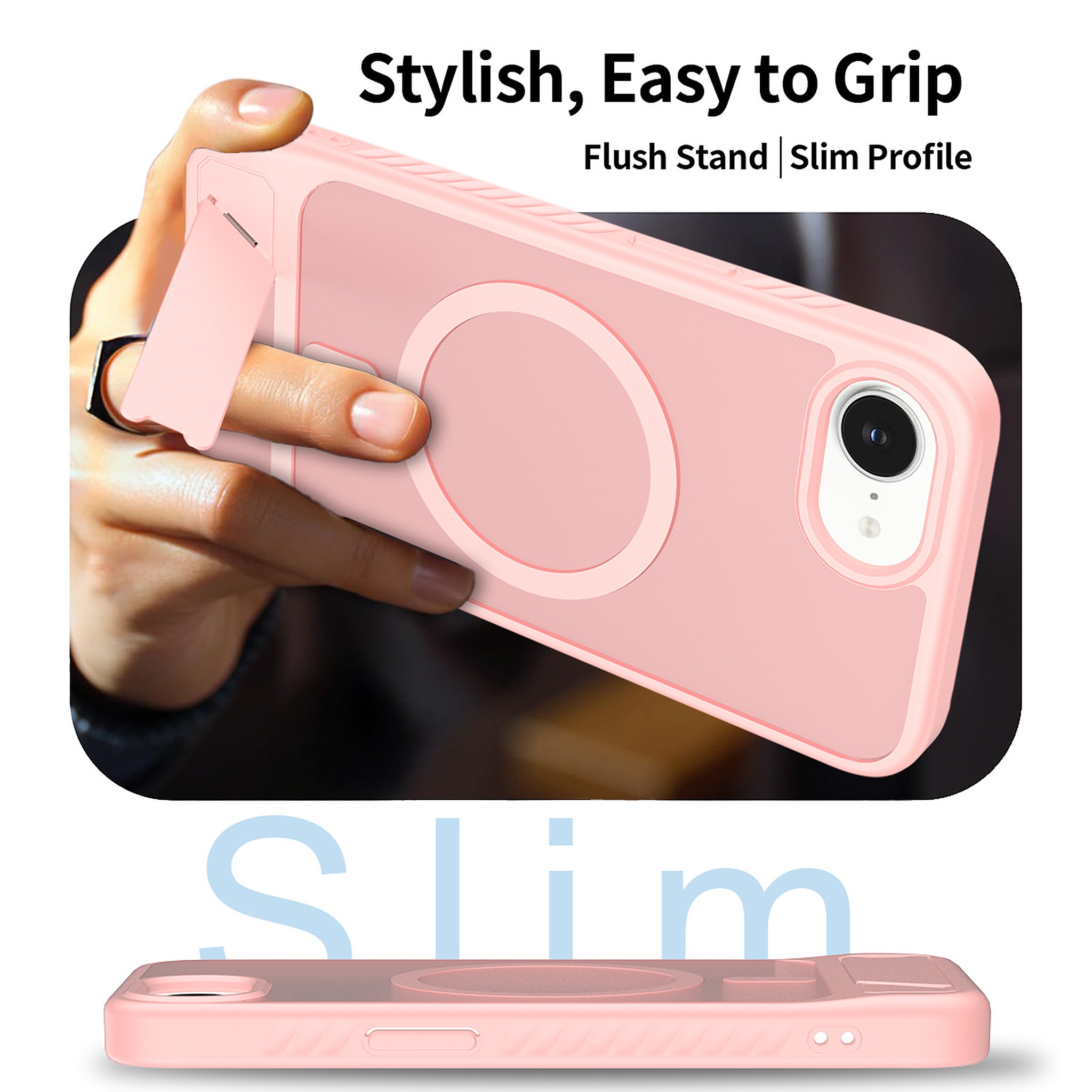 SendaFit Matte 45° Kickstand MagSafe Case for iPhone 16e detail 1