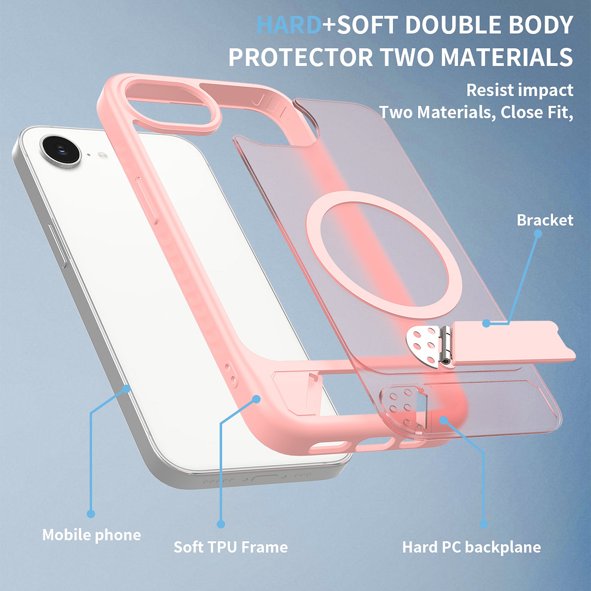 SendaFit Matte 45° Kickstand MagSafe Case for iPhone 16e detail 19