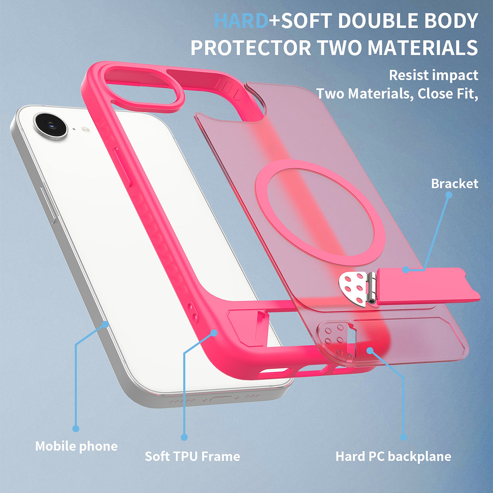 SendaFit Matte 45° Kickstand MagSafe Case for iPhone 16e detail 20