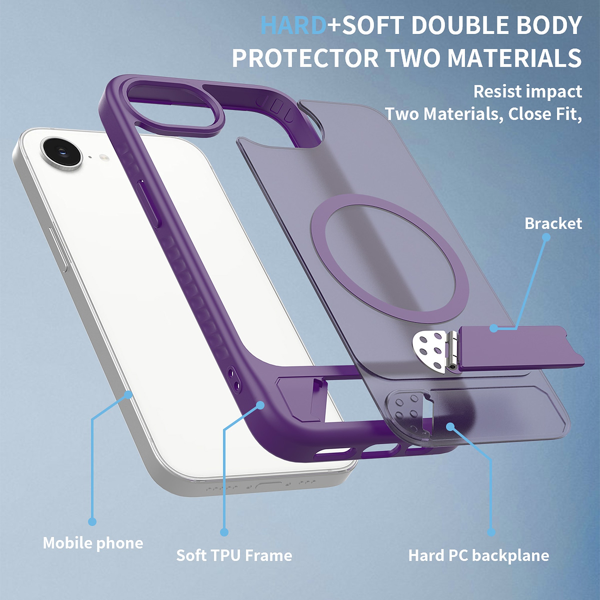 SendaFit Matte 45° Kickstand MagSafe Case for iPhone 16e detail 22