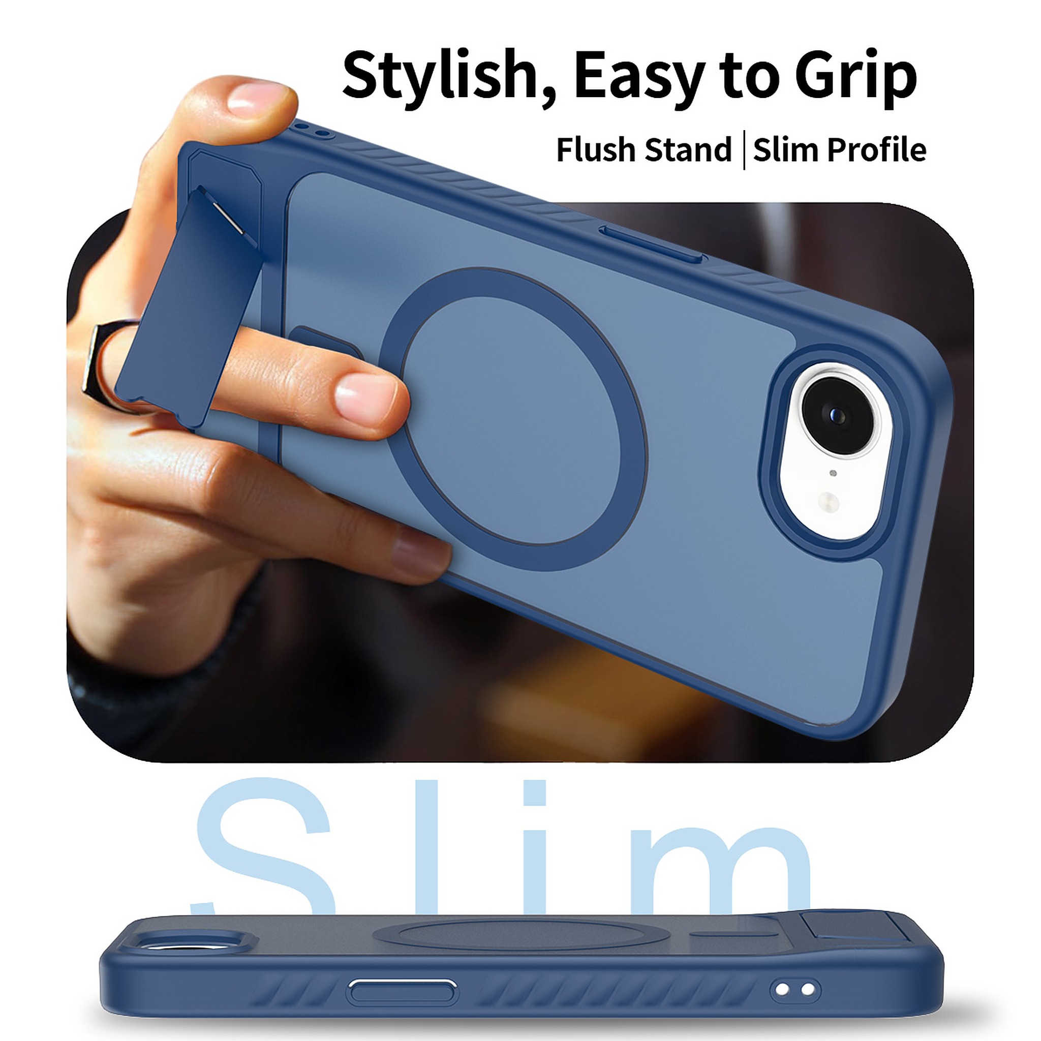 SendaFit Matte 45° Kickstand MagSafe Case for iPhone 16e detail 3