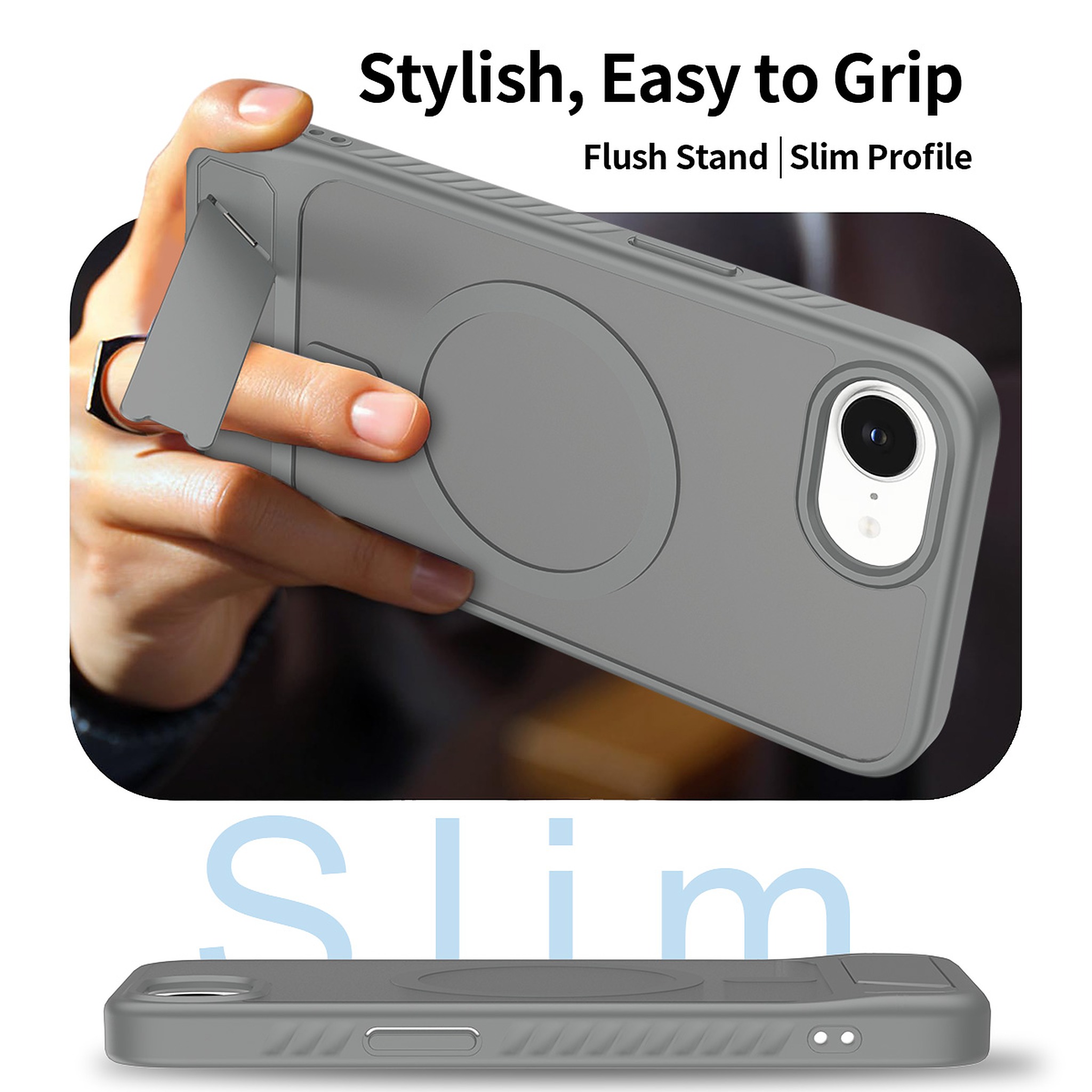 SendaFit Matte 45° Kickstand MagSafe Case for iPhone 16e detail 30