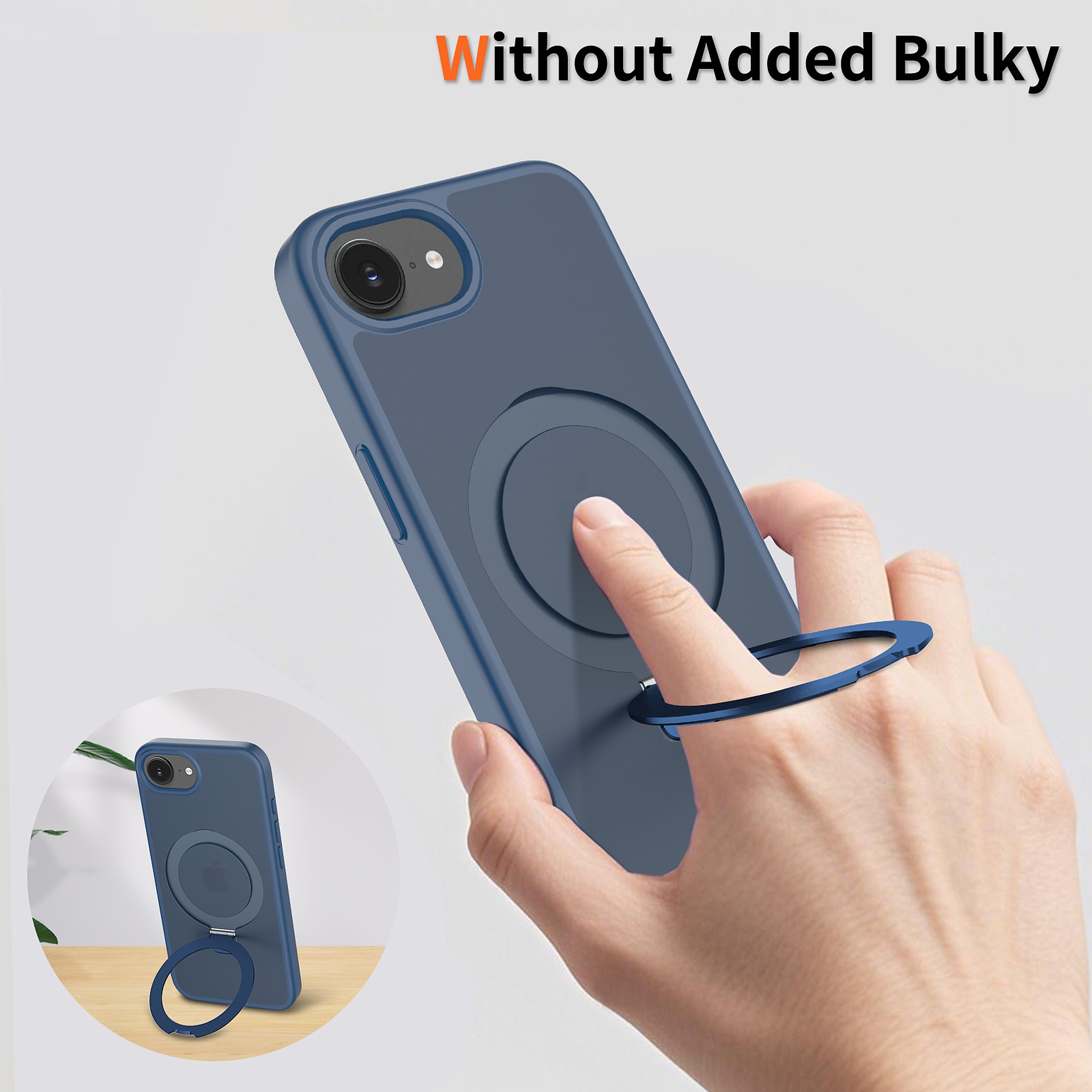 SendaFit Matte Skin-Feel Racket-Stand Case for iPhone 16e detail 12