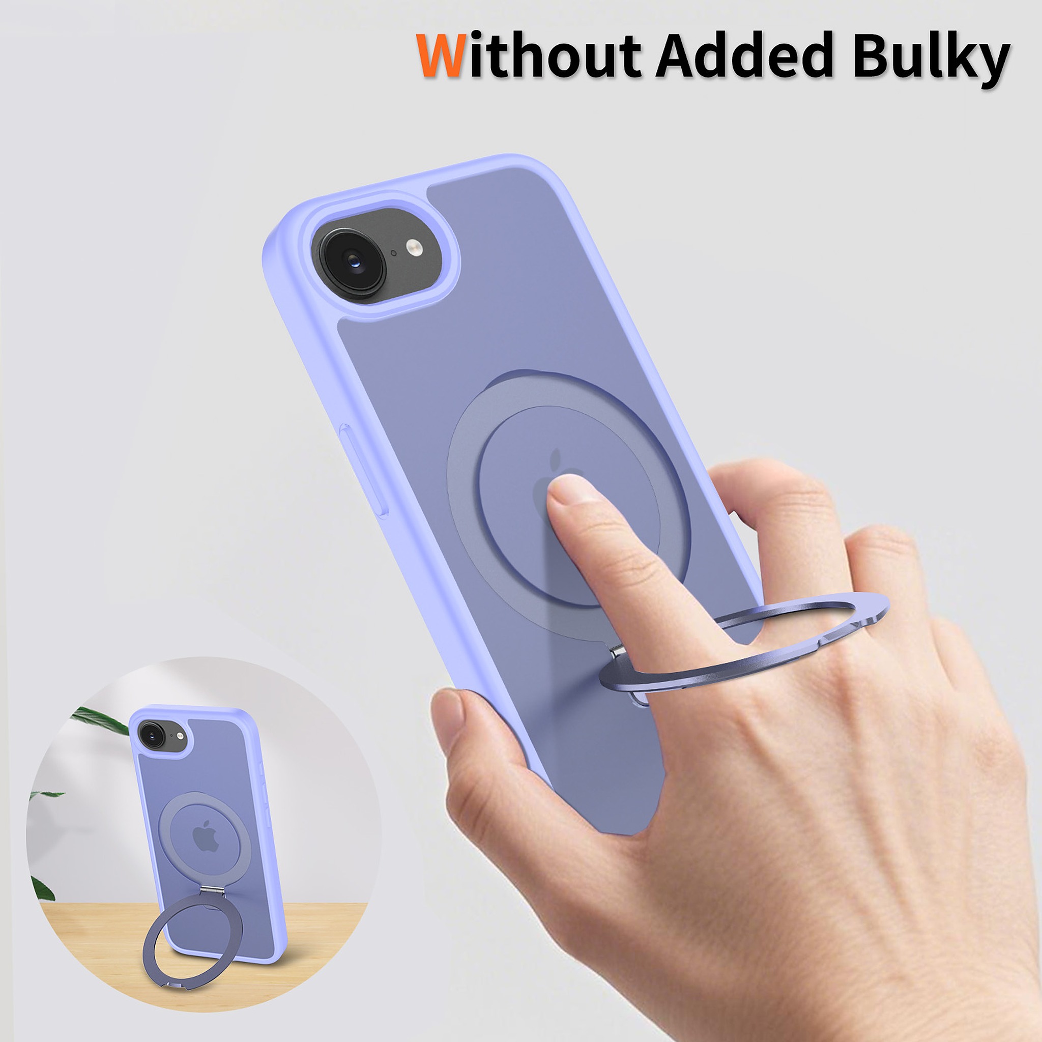 SendaFit Matte Skin-Feel Racket-Stand Case for iPhone 16e detail 17
