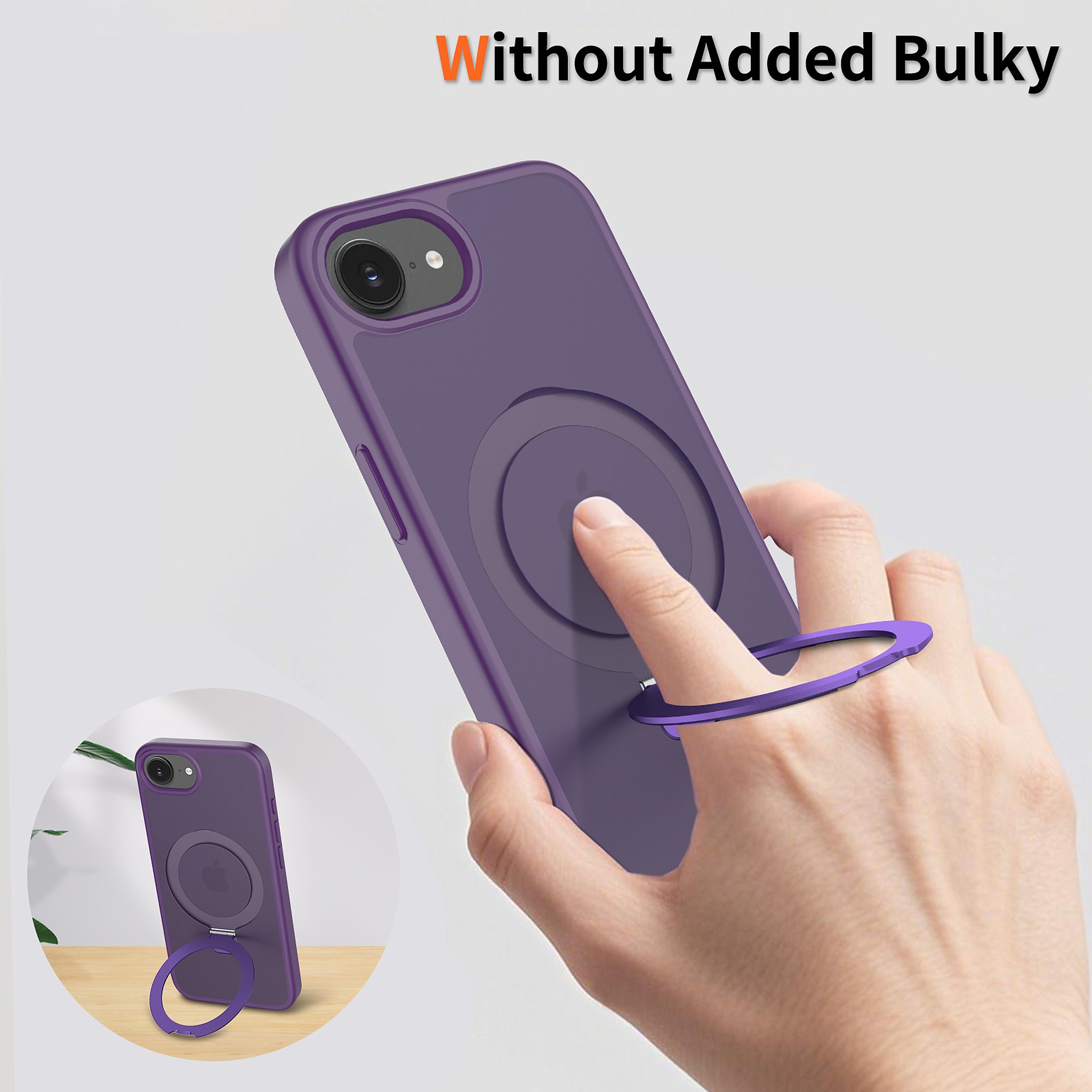 SendaFit Matte Skin-Feel Racket-Stand Case for iPhone 16e detail 21