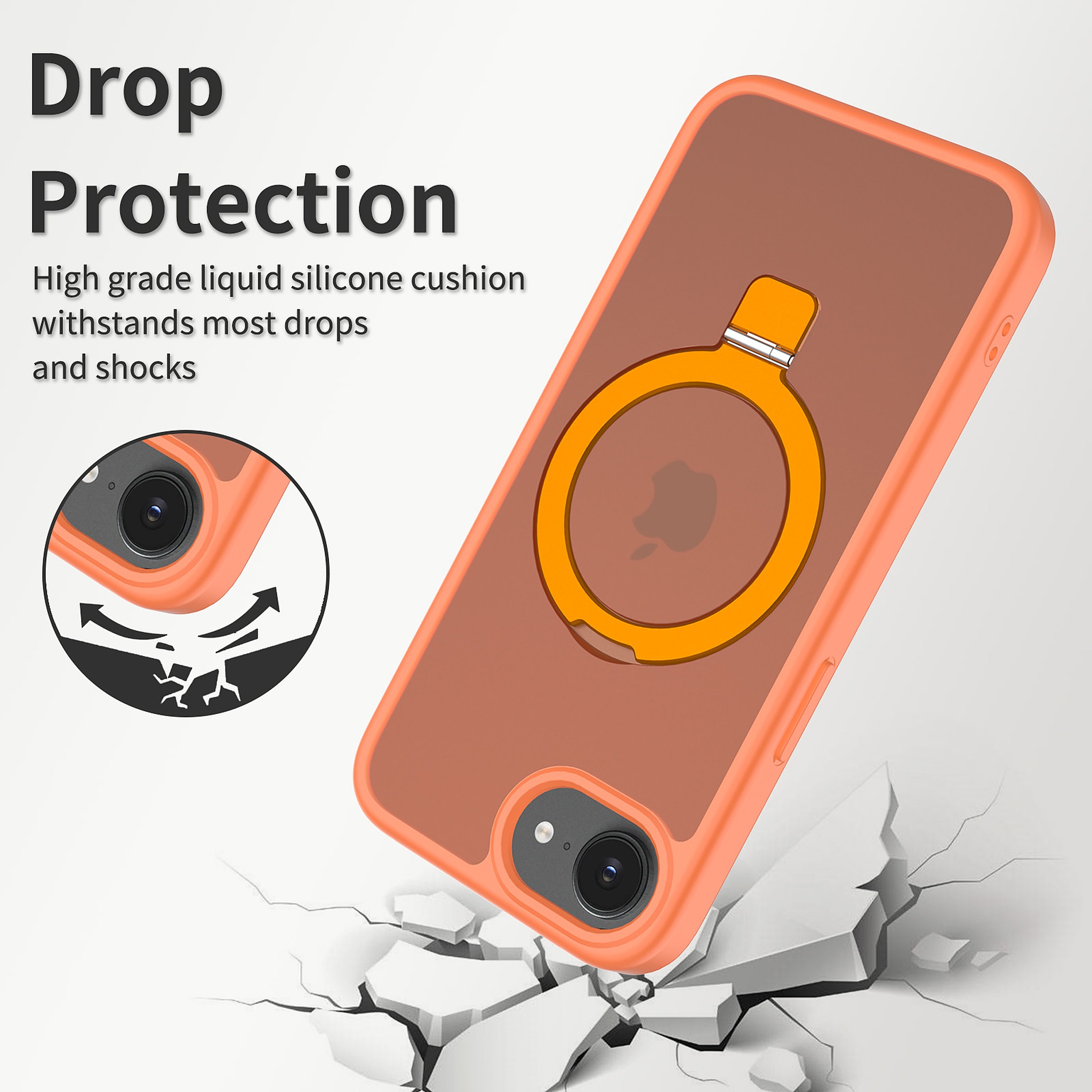 SendaFit Matte Skin-Feel Racket-Stand Case for iPhone 16e detail 23