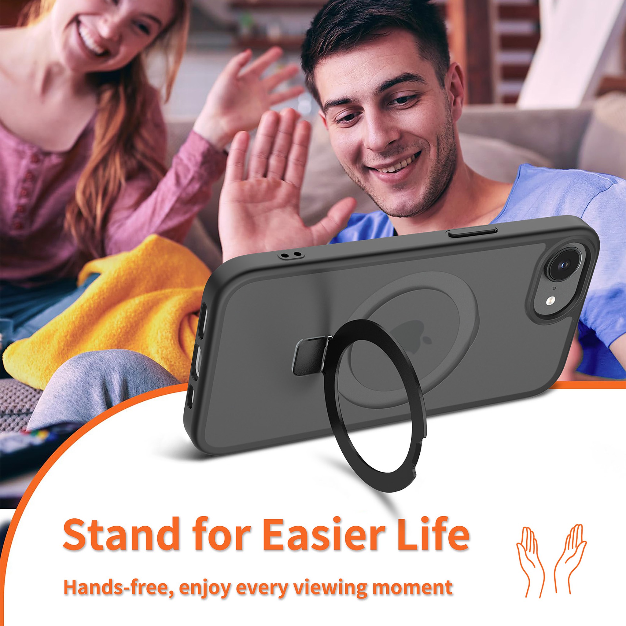 SendaFit Matte Skin-Feel Racket-Stand Case for iPhone 16e detail 27