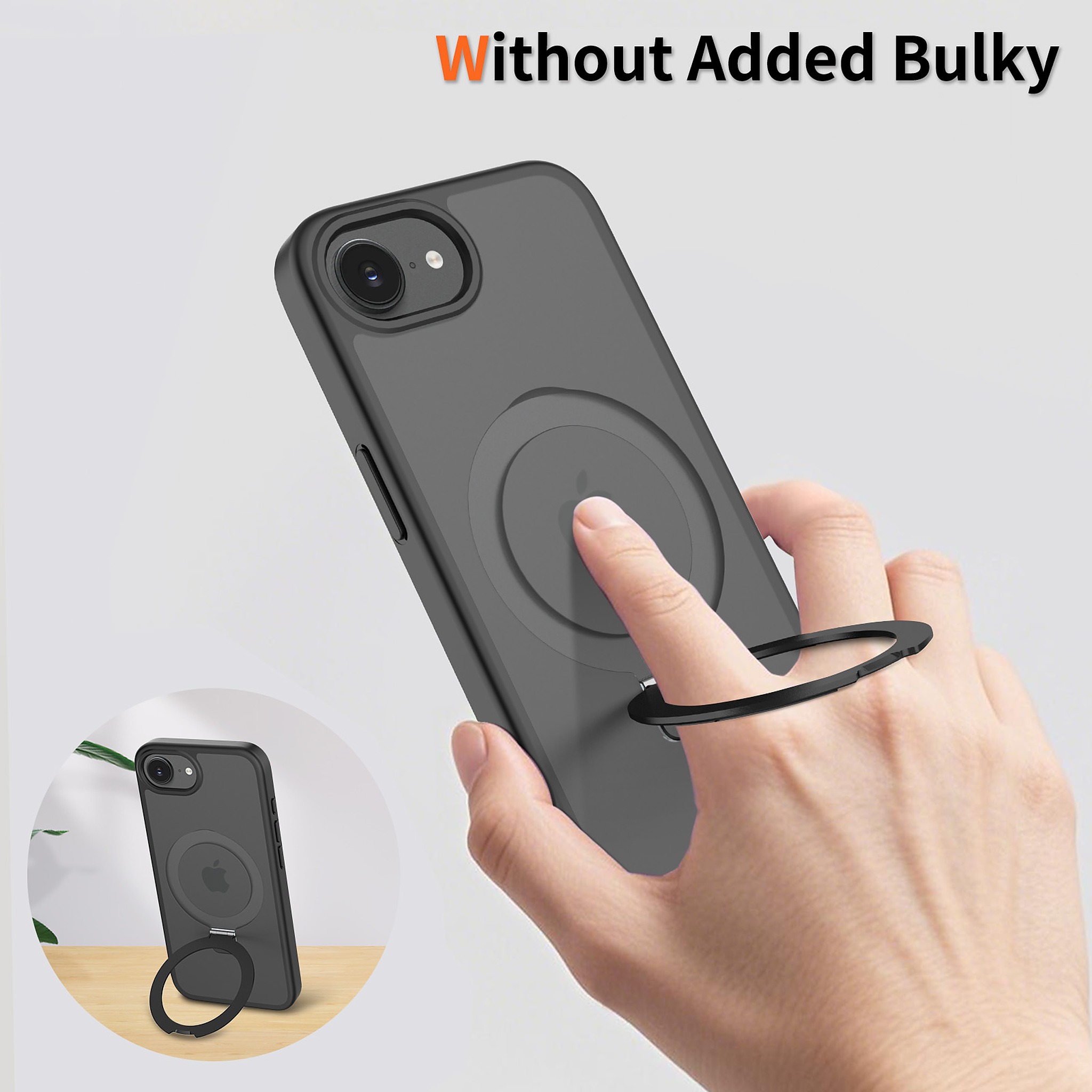 SendaFit Matte Skin-Feel Racket-Stand Case for iPhone 16e detail 28