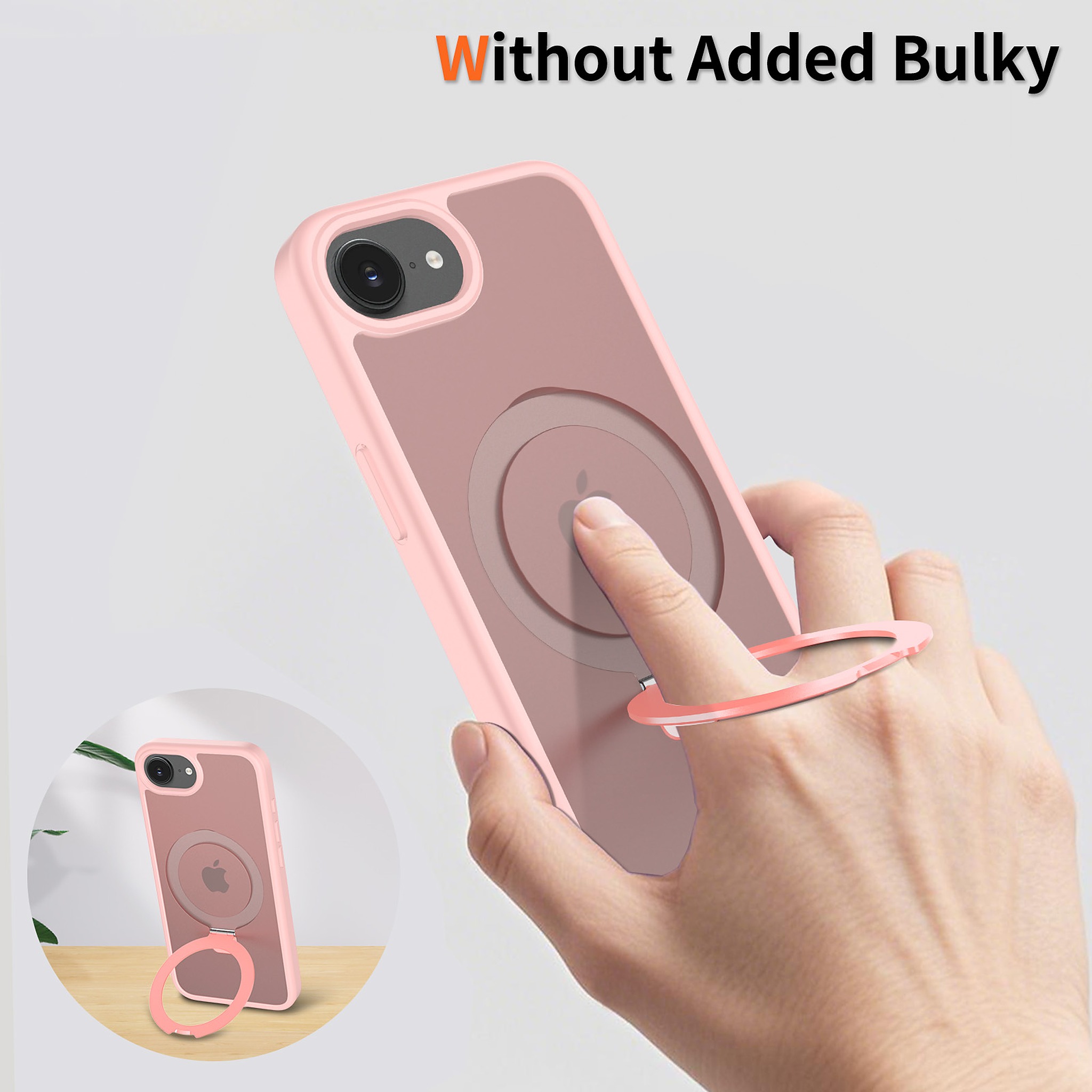 SendaFit Matte Skin-Feel Racket-Stand Case for iPhone 16e detail 4