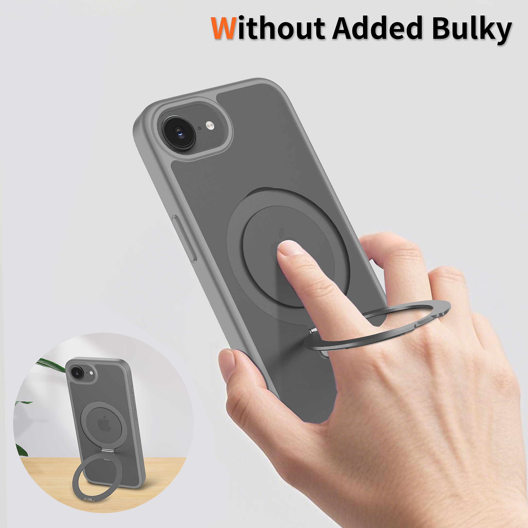 SendaFit Matte Skin-Feel Racket-Stand Case for iPhone 16e detail 8