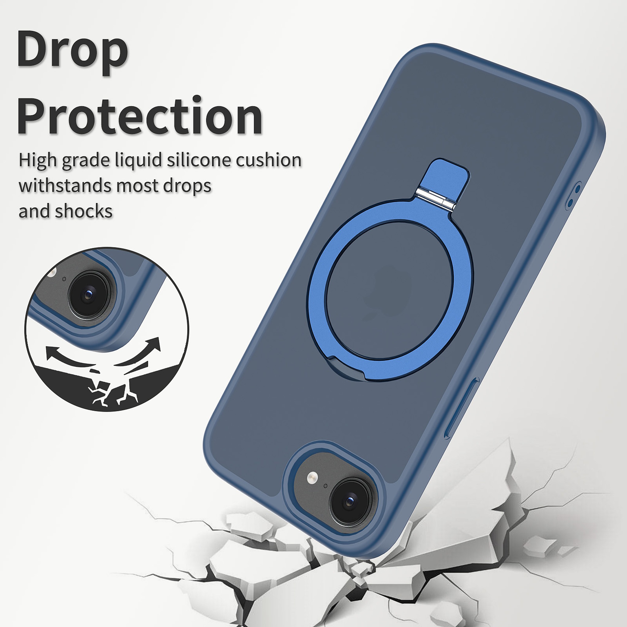 SendaFit Matte Skin-Feel Racket-Stand Case for iPhone 16e detail 9