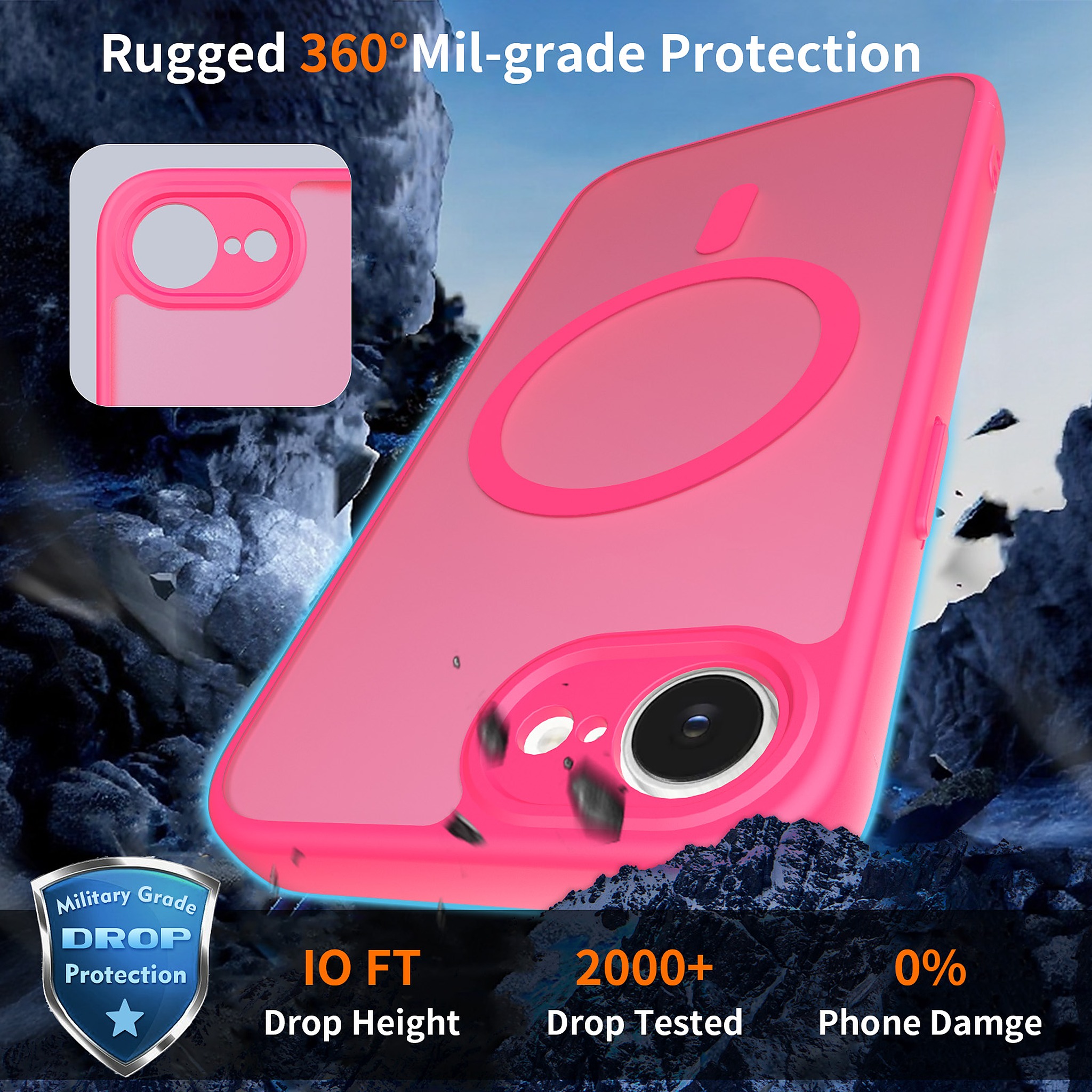 SendaFit Precise-Cutout Matte Skin-Feel MagSafe Case for iPhone 16e detail 11