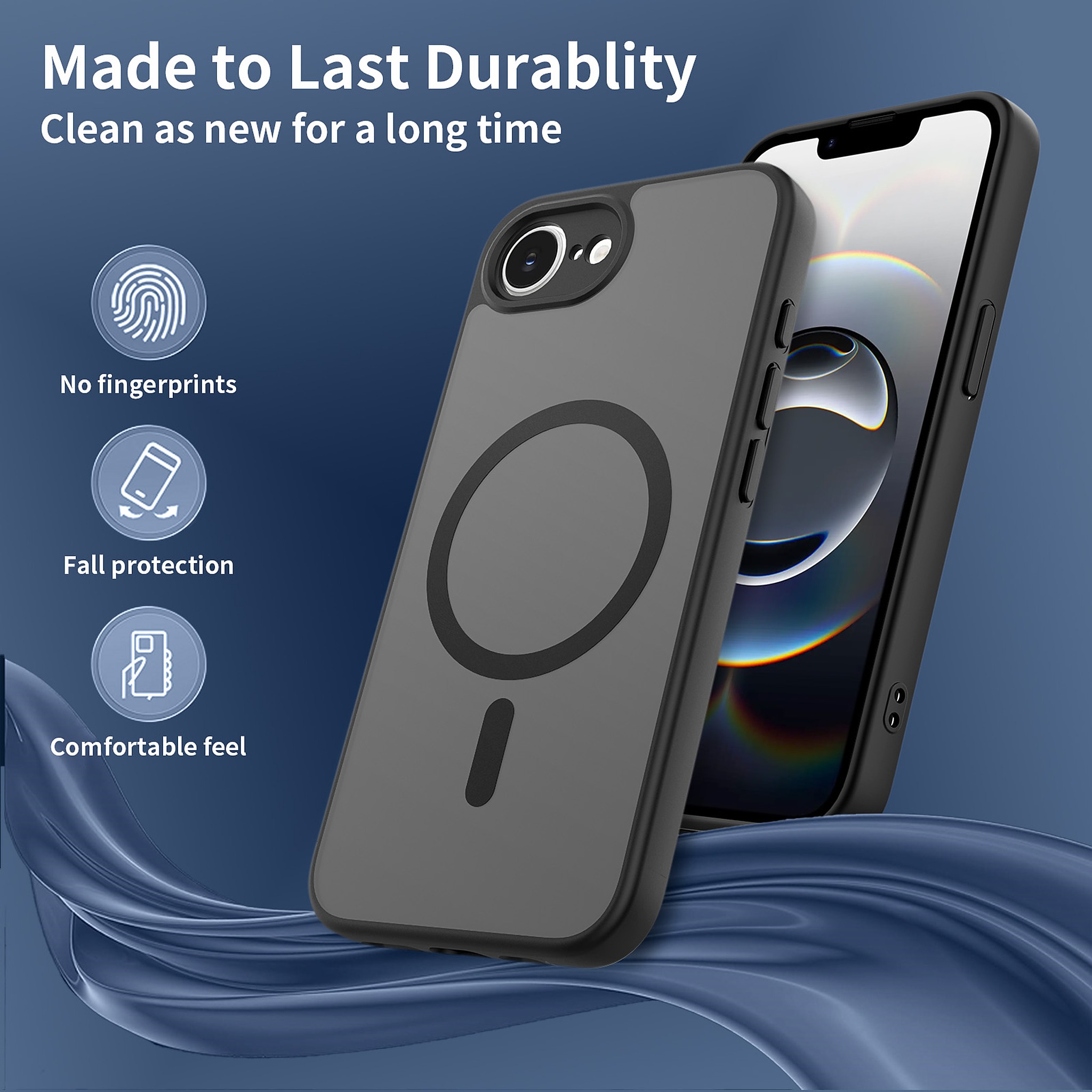 SendaFit Precise-Cutout Matte Skin-Feel MagSafe Case for iPhone 16e detail 17
