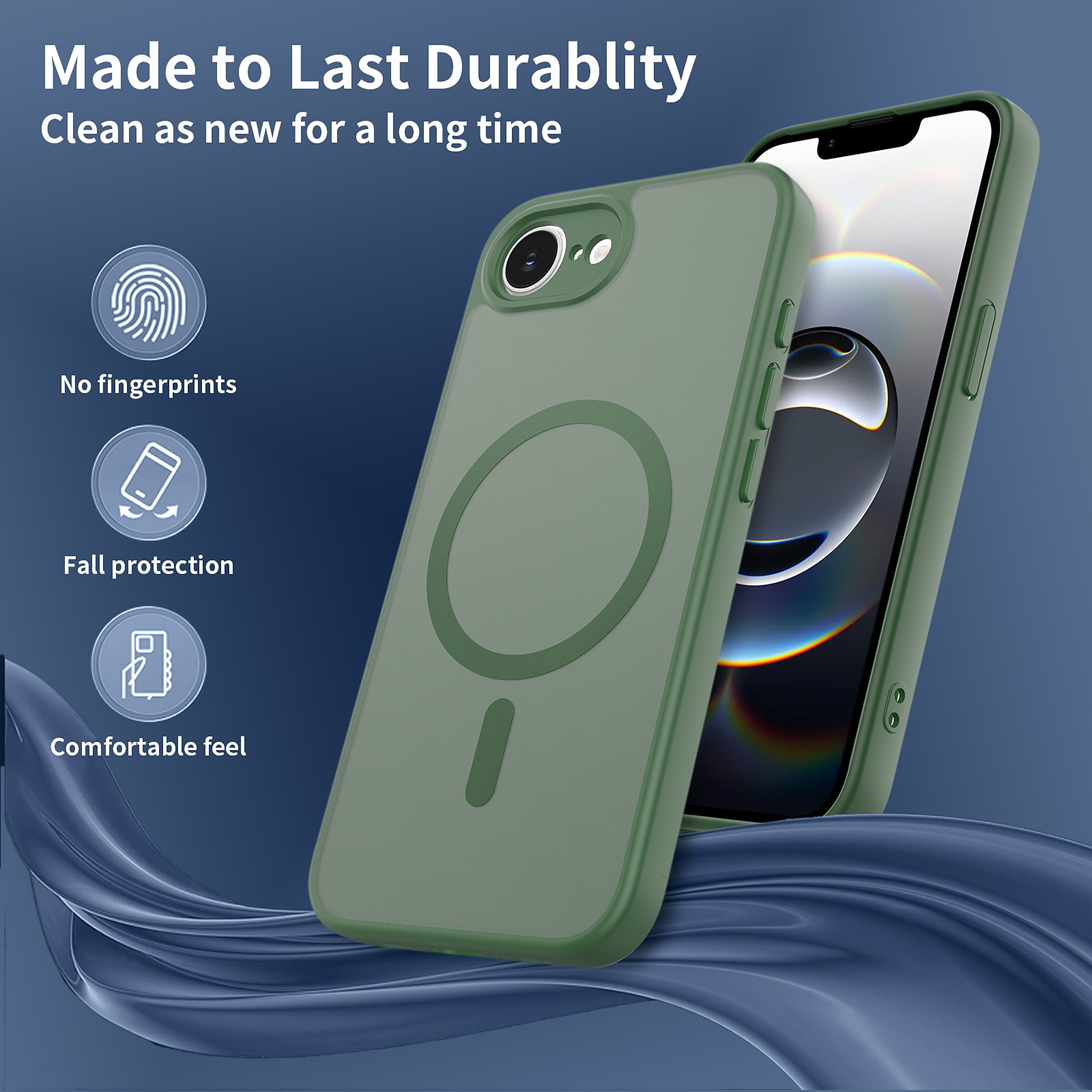 SendaFit Precise-Cutout Matte Skin-Feel MagSafe Case for iPhone 16e detail 18
