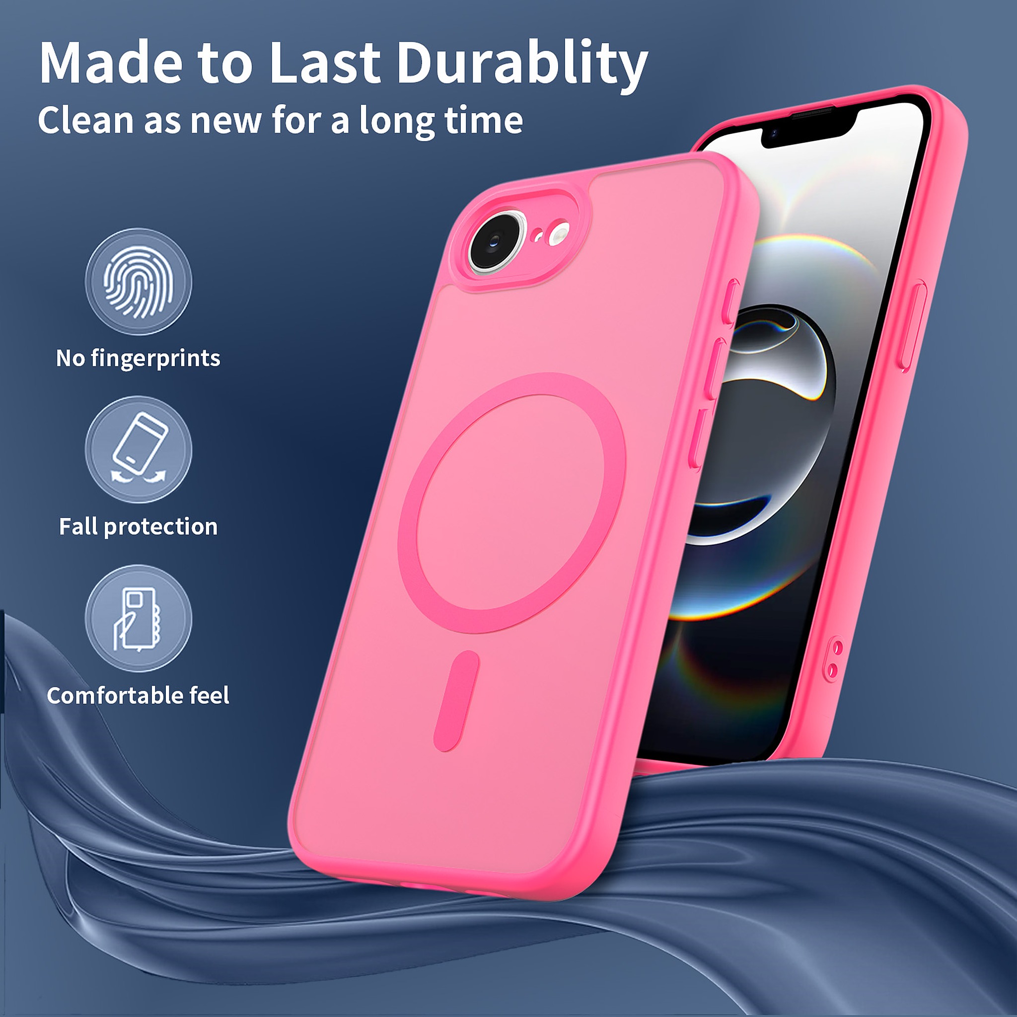 SendaFit Precise-Cutout Matte Skin-Feel MagSafe Case for iPhone 16e detail 19