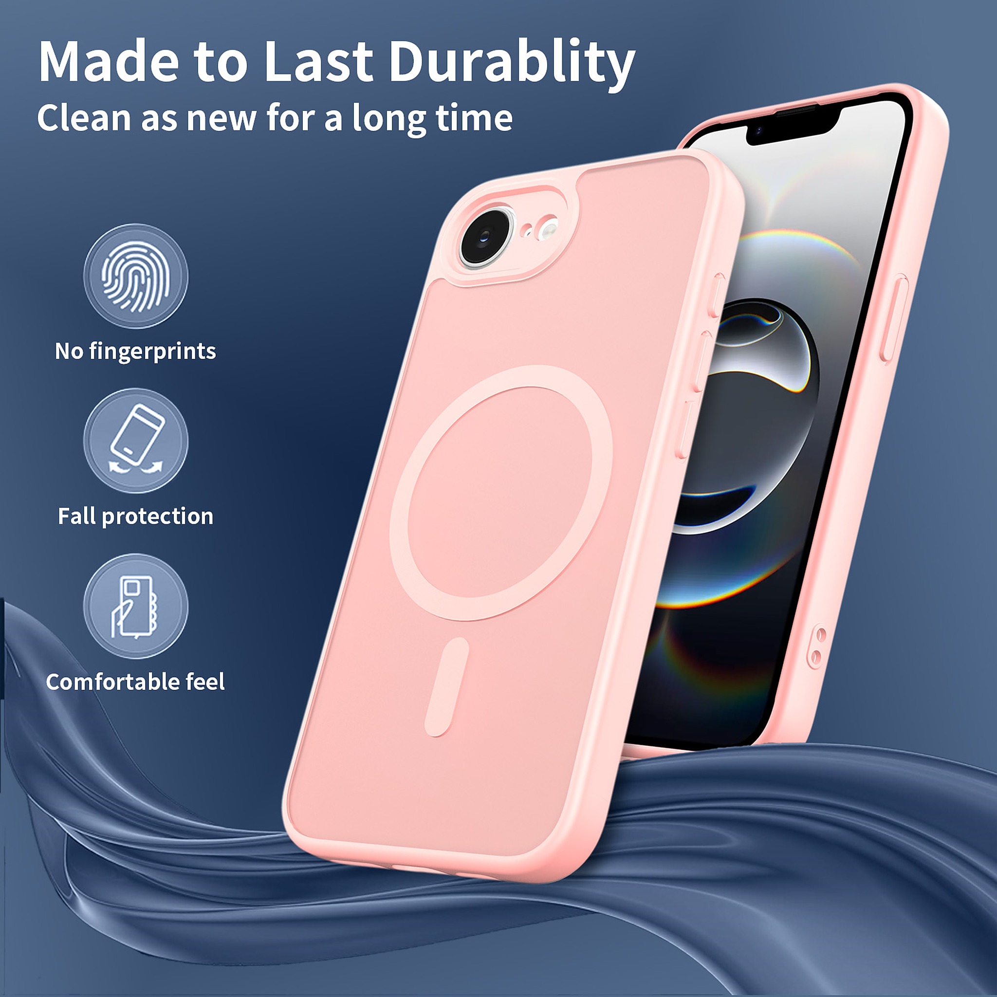 SendaFit Precise-Cutout Matte Skin-Feel MagSafe Case for iPhone 16e detail 23