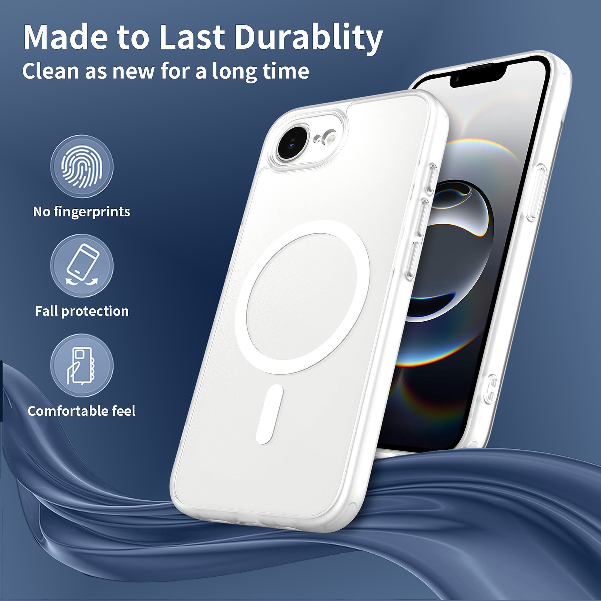 SendaFit Precise-Cutout Matte Skin-Feel MagSafe Case for iPhone 16e detail 24