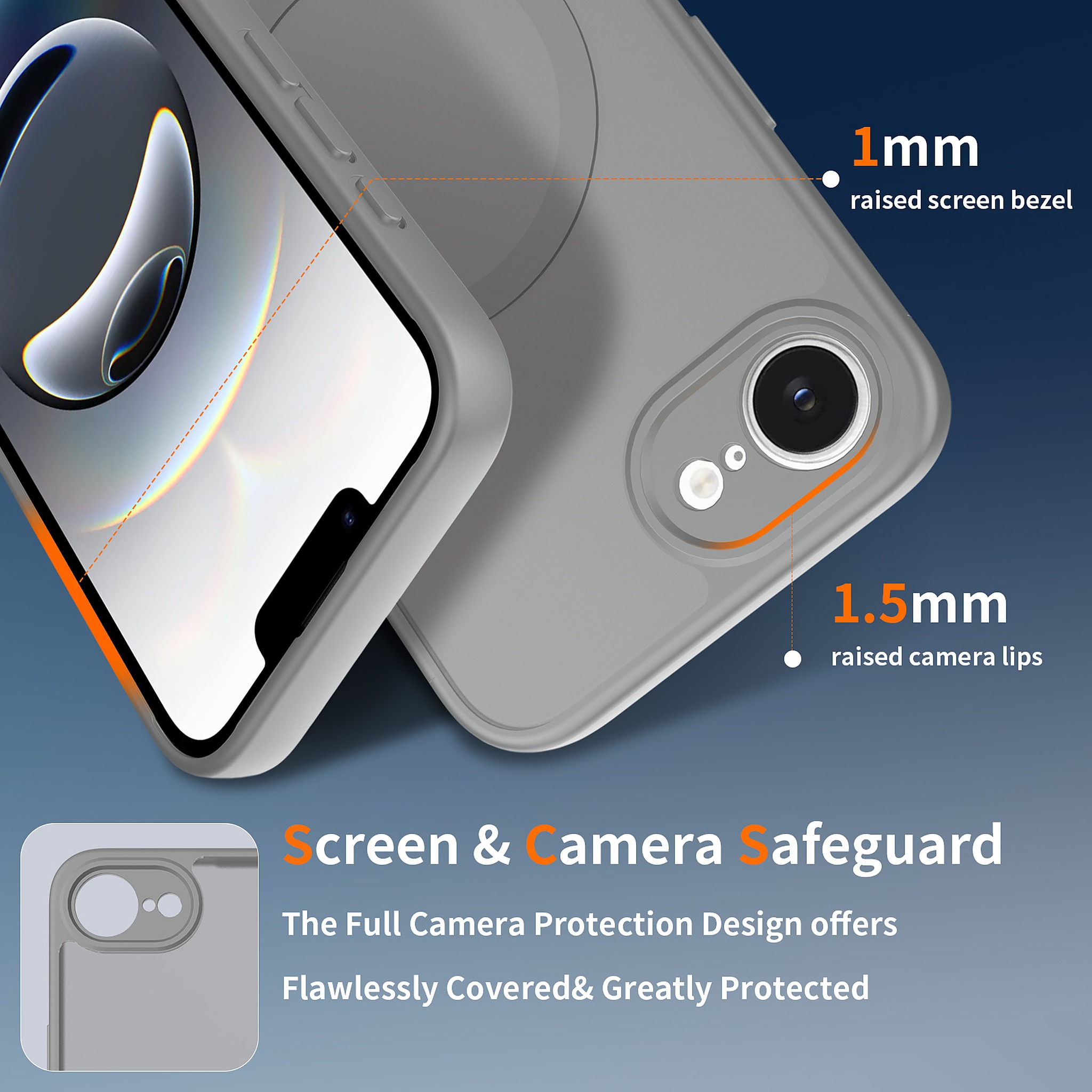SendaFit Precise-Cutout Matte Skin-Feel MagSafe Case for iPhone 16e detail 6