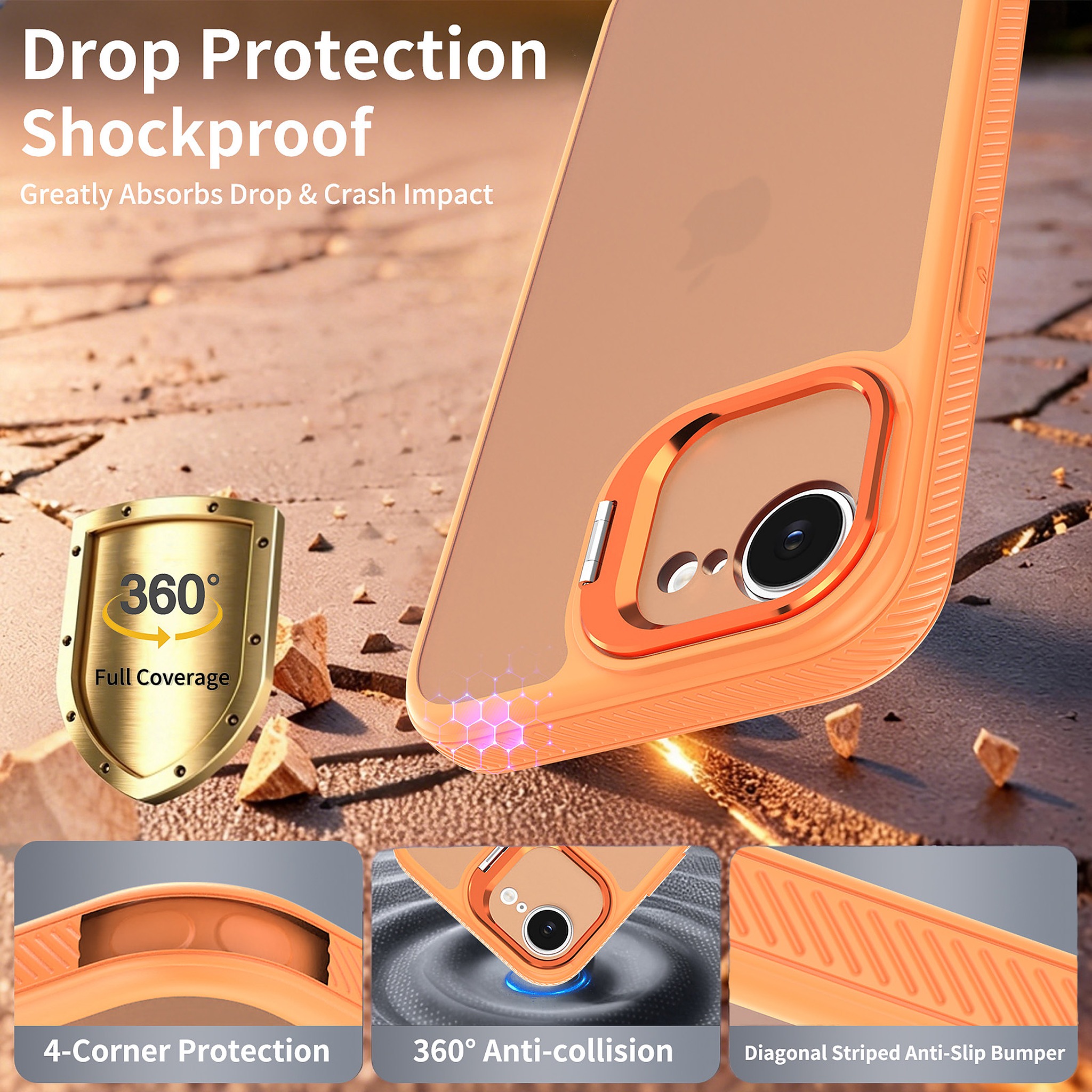 SendaFit Precise-Cutout Camera Stand Case for iPhone 16e detail 20