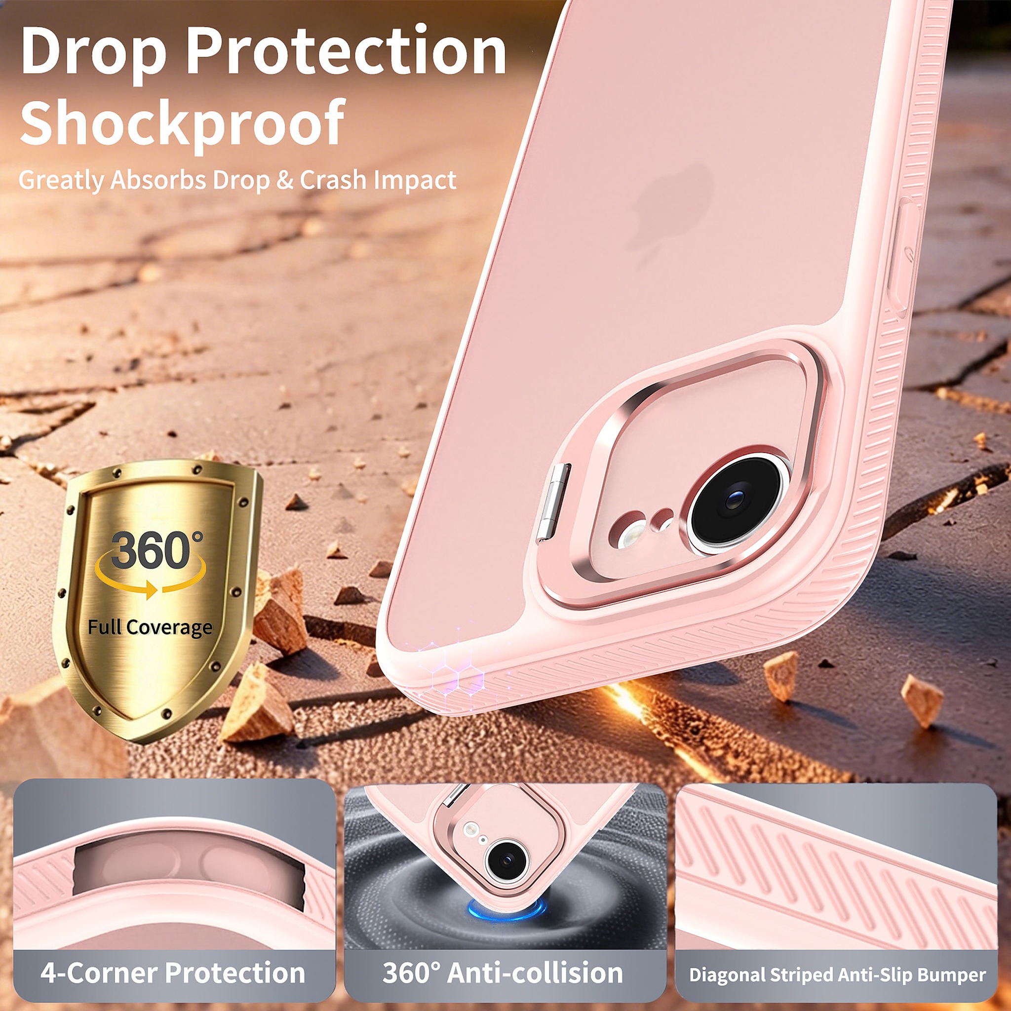SendaFit Precise-Cutout Camera Stand Case for iPhone 16e detail 21