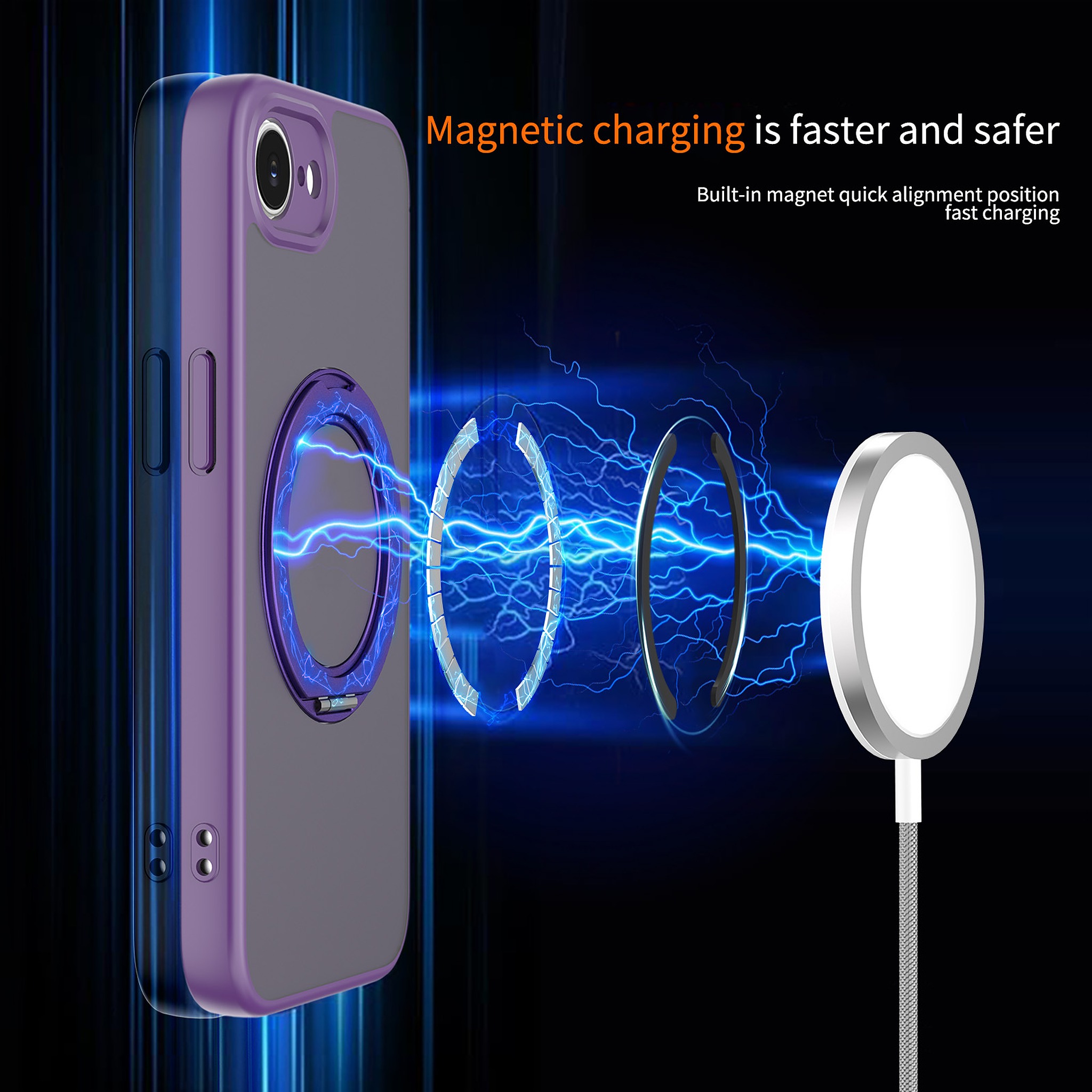 SendaFit Precise-Cutout Matte Skin-Feel 360° Stand Case for iPhone 16e detail 20