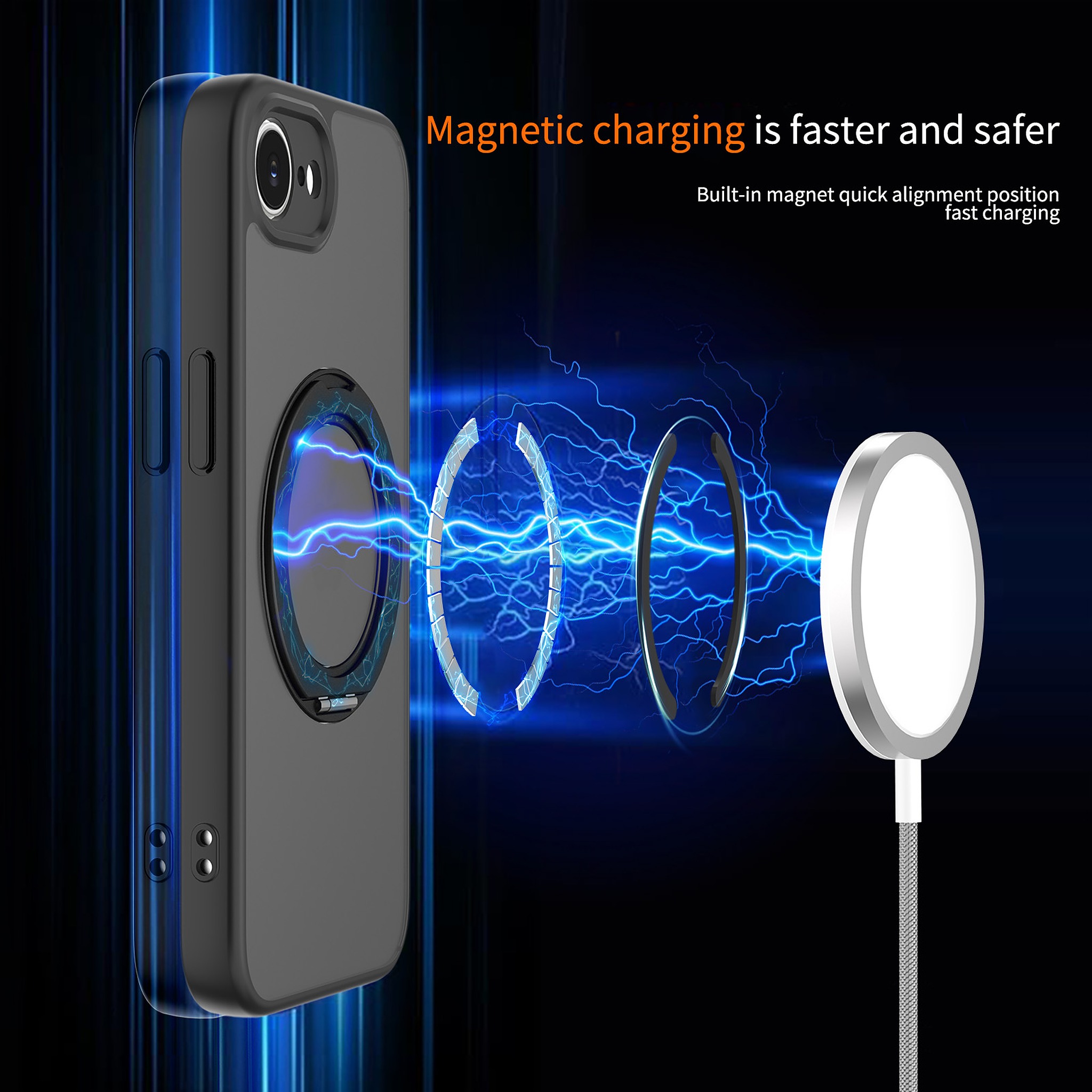 SendaFit Precise-Cutout Matte Skin-Feel 360° Stand Case for iPhone 16e detail 25