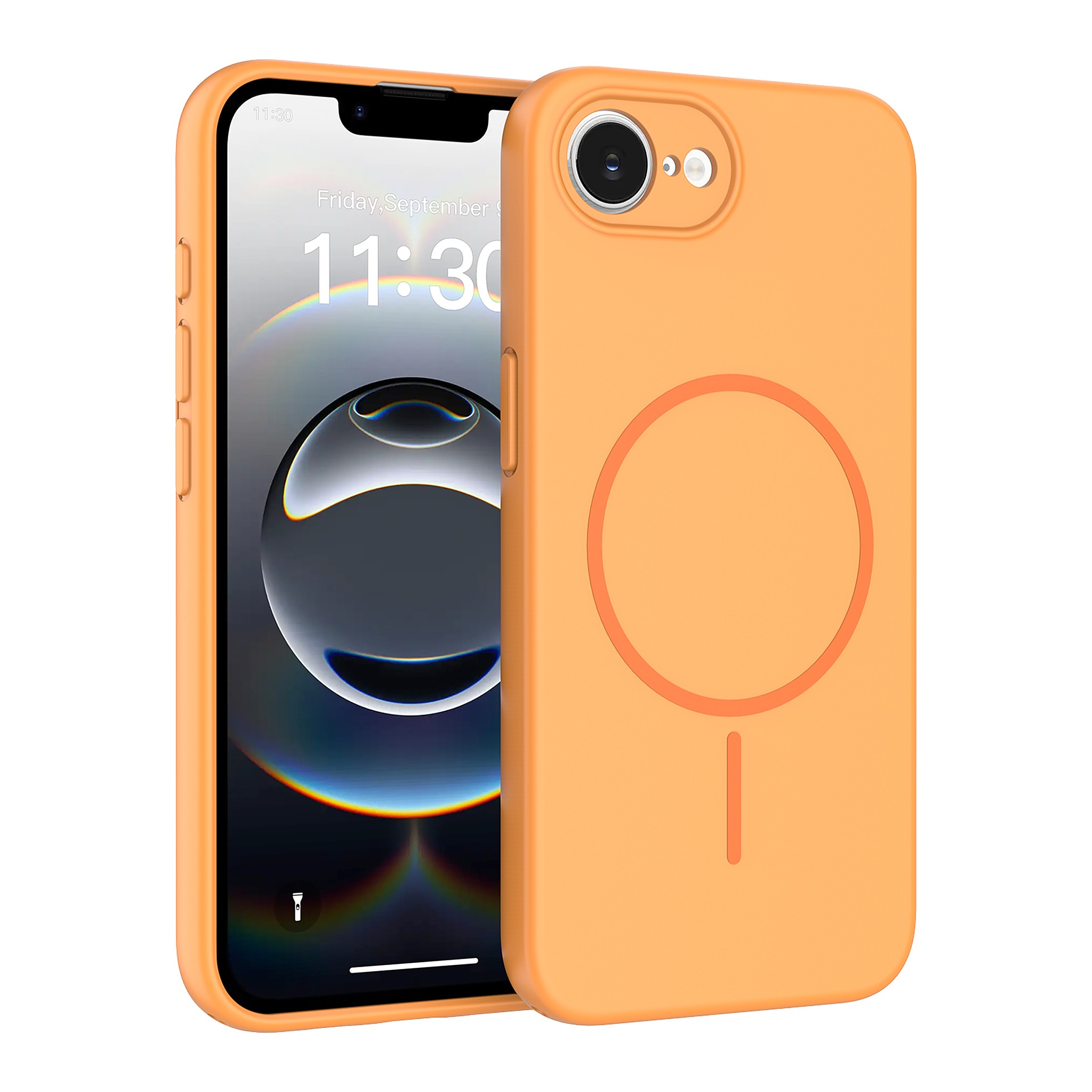 SendaFit Skin-Feel Two-in-One MagSafe Case for iPhone 16e - Orange