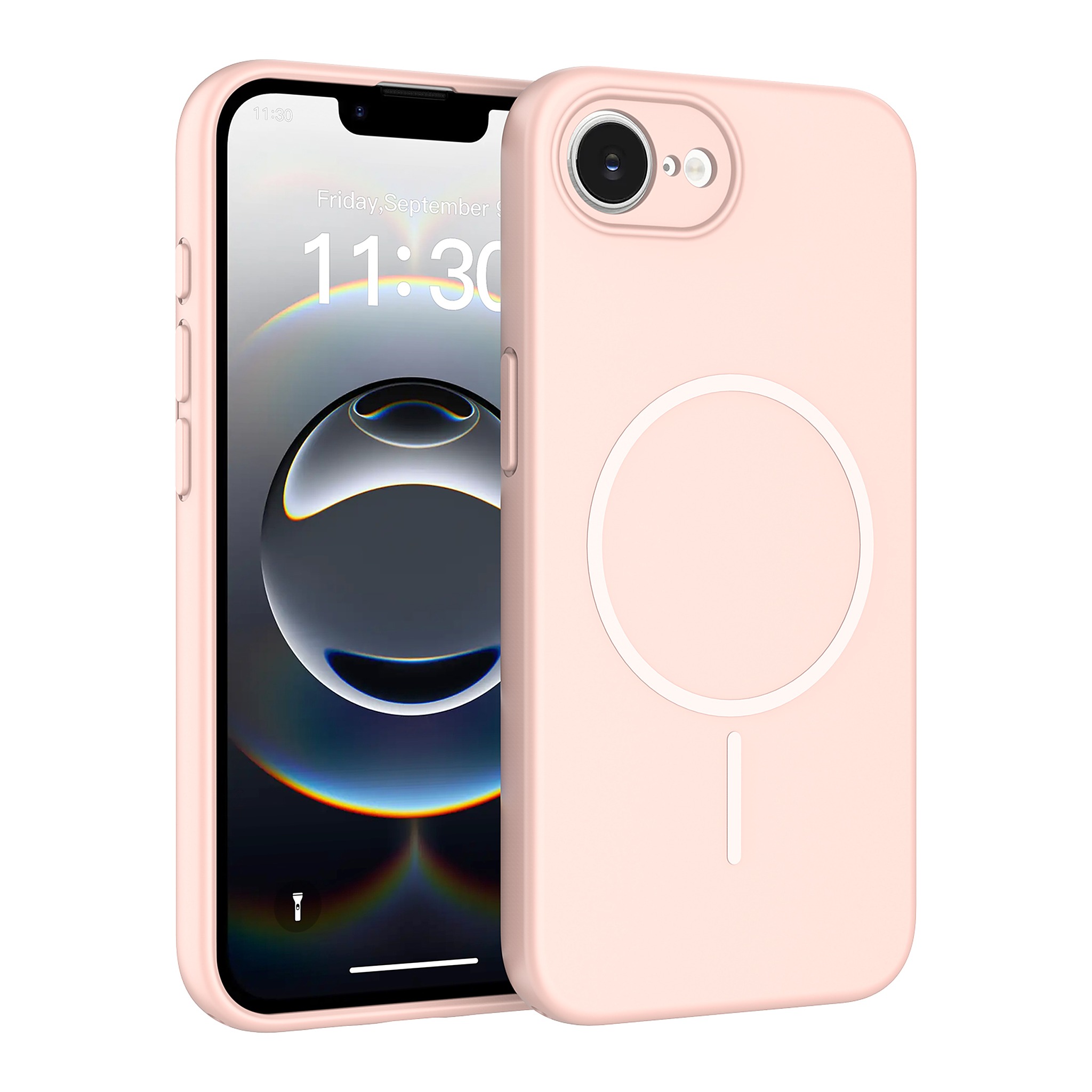 SendaFit Skin-Feel Two-in-One MagSafe Case for iPhone 16e - Light Pink