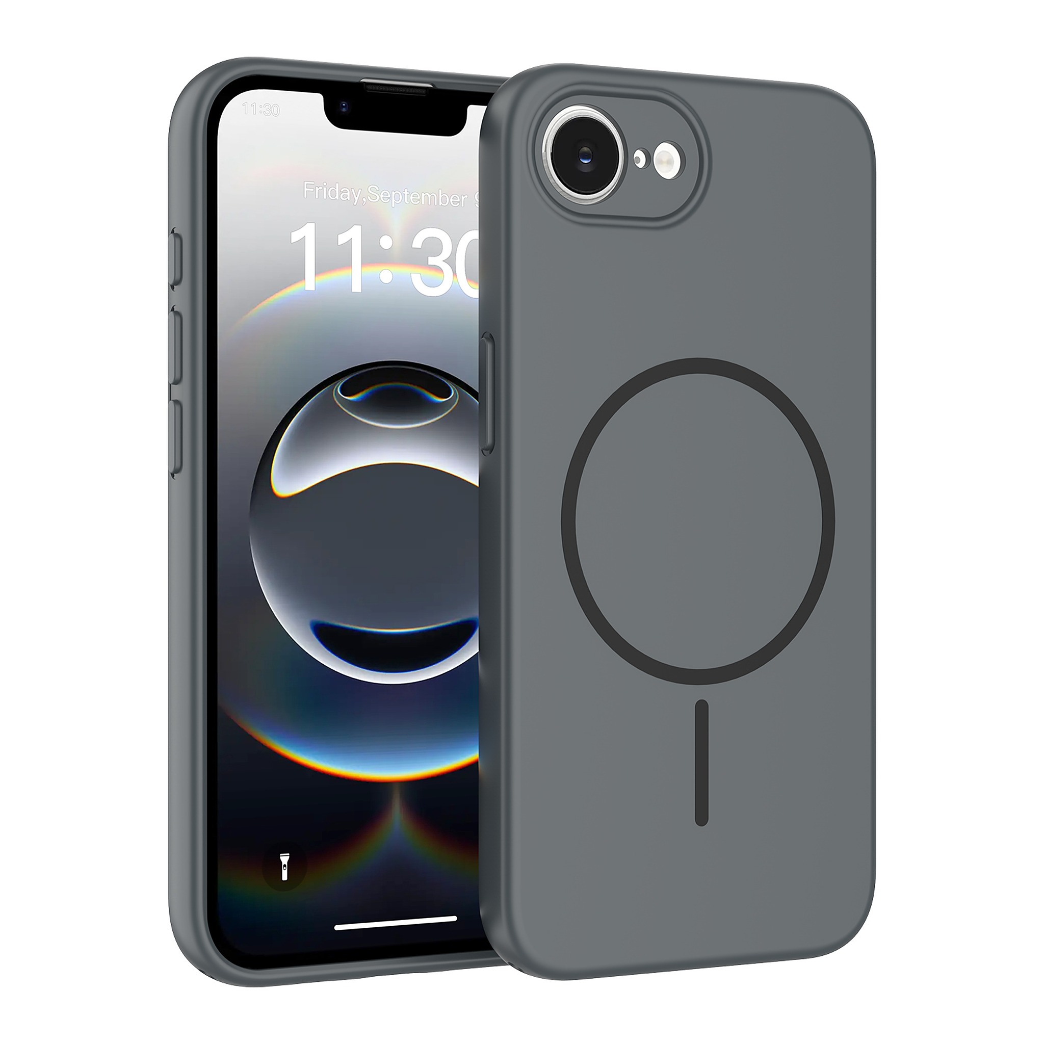 SendaFit Skin-Feel Two-in-One MagSafe Case for iPhone 16e - Dark Gray
