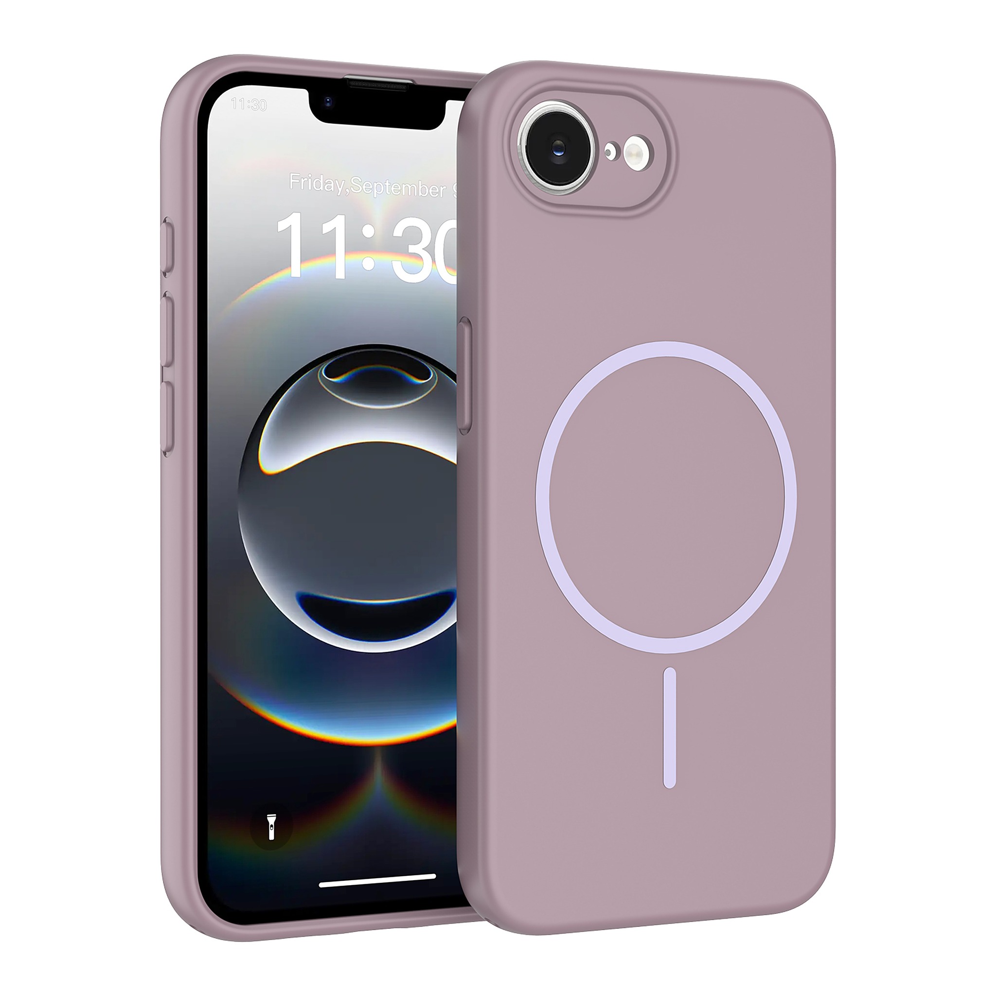 SendaFit Skin-Feel Two-in-One MagSafe Case for iPhone 16e - Dusty Purple