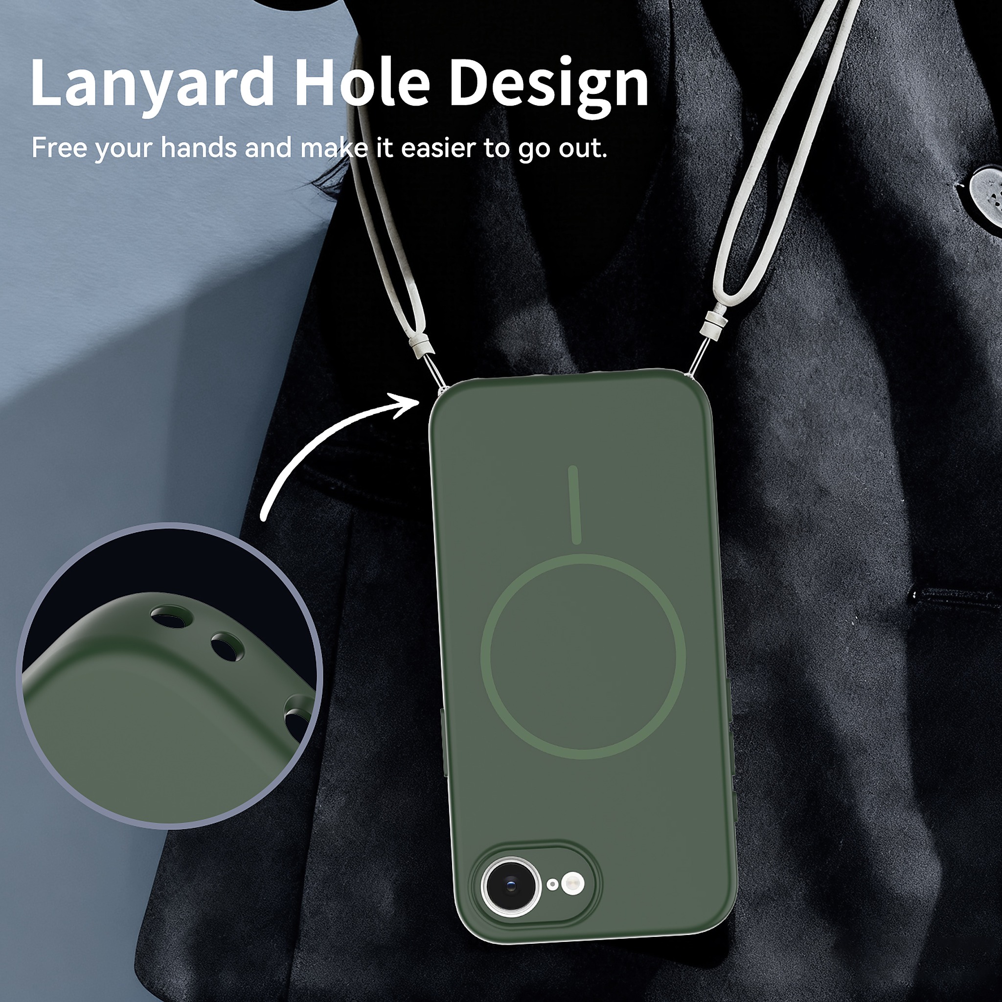 SendaFit Skin-Feel Two-in-One MagSafe Case for iPhone 16e detail 14