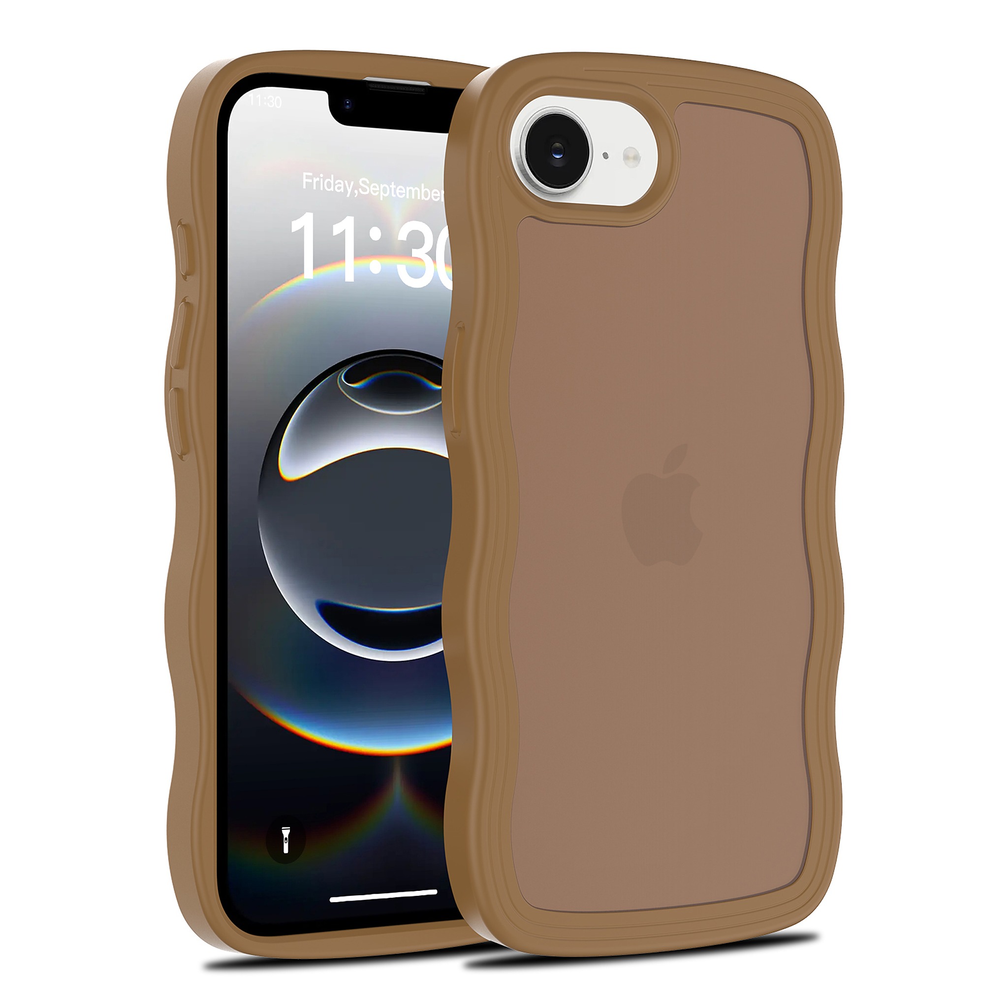 SendaFit Skin-Feel Two-in-One Case for iPhone 16e - Coffee Brown