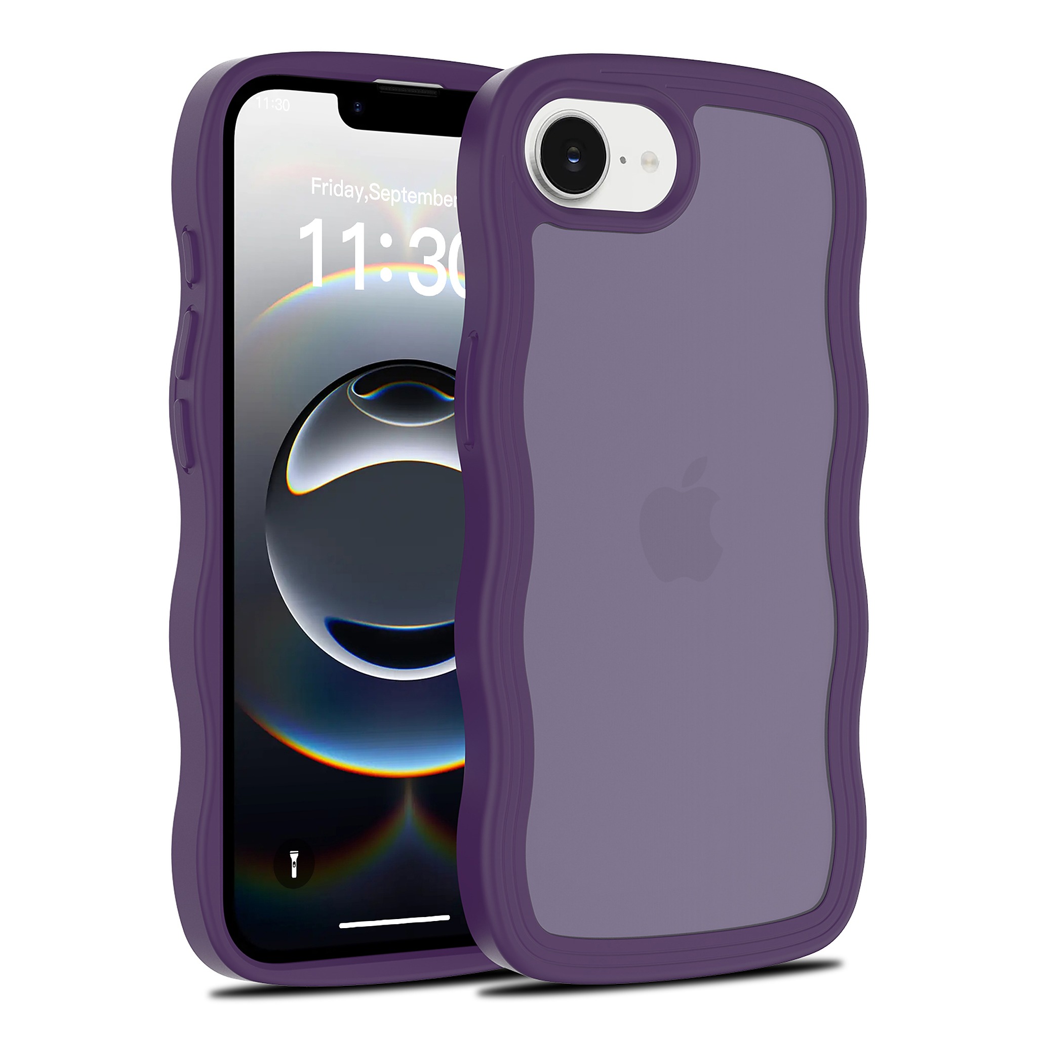 SendaFit Skin-Feel Two-in-One Case for iPhone 16e - Deep Purple