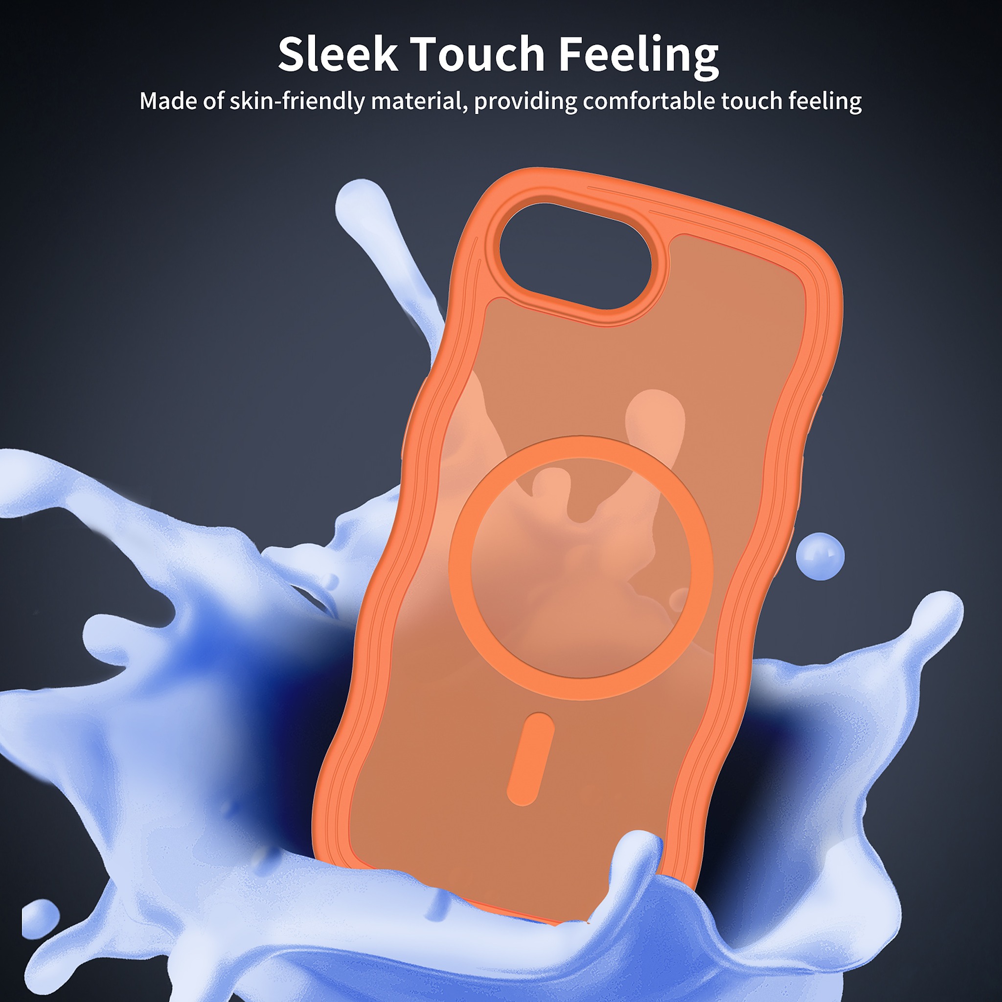 SendaFit Skin-Feel Two-in-One MagSafe Case for iPhone 16e (Orange Accent) detail 24