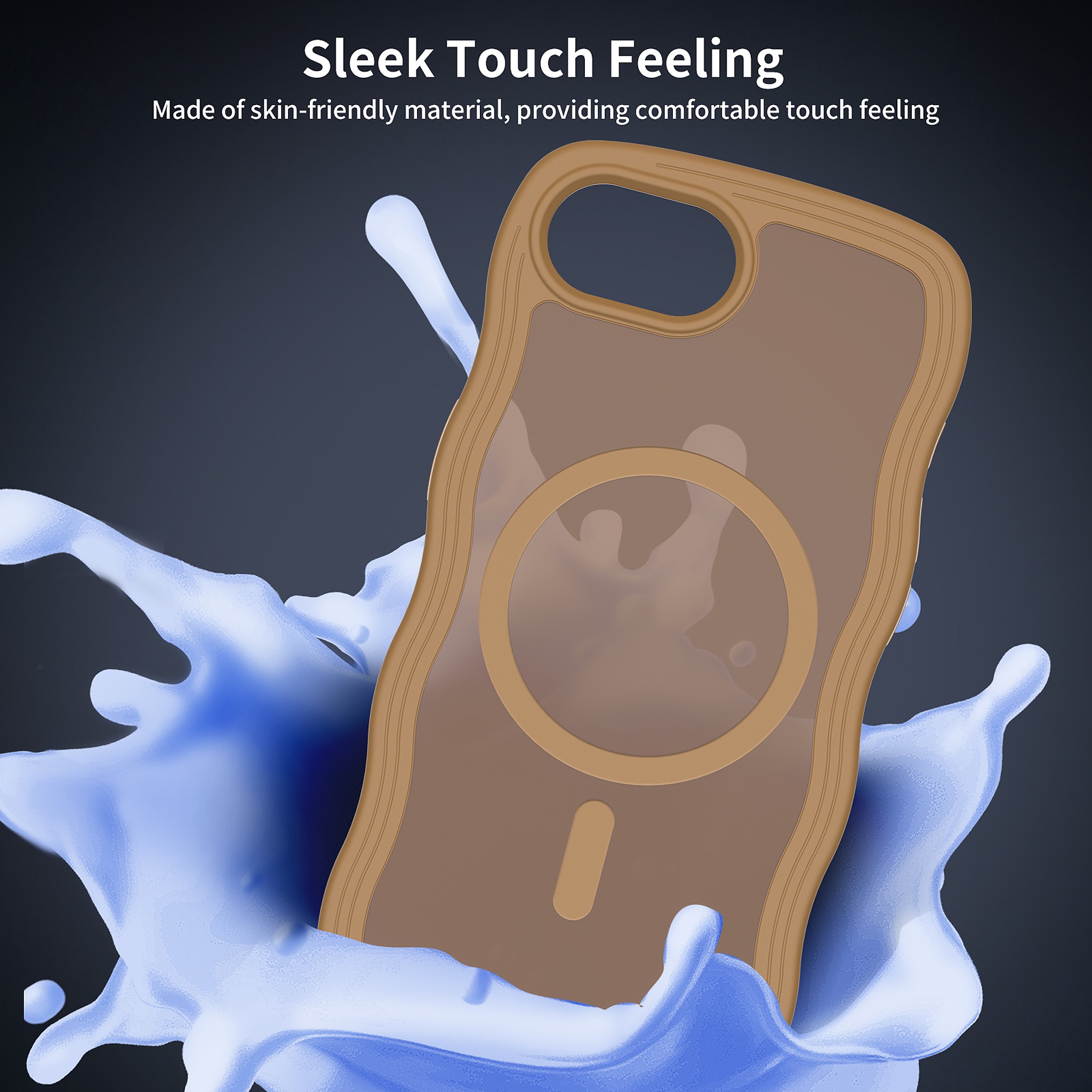 SendaFit Skin-Feel Two-in-One MagSafe Case for iPhone 16e (Orange Accent) detail 3